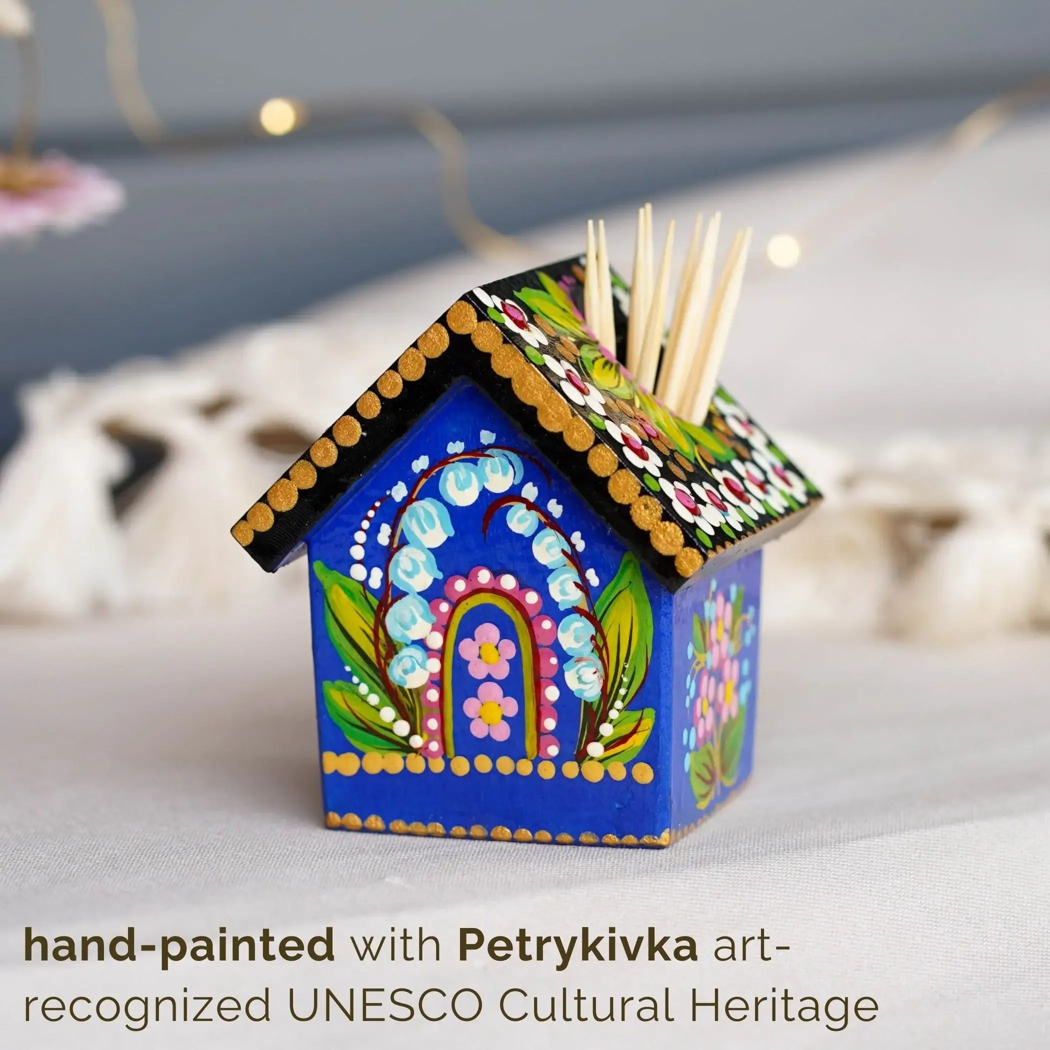 Handmade Wooden Personalized House-shaped Toothpick Holder