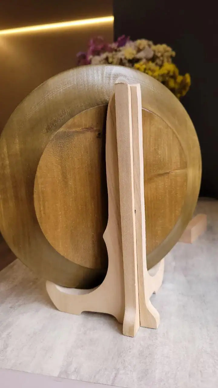 Painted Custom Three Pets Portrait on Wooden Plate