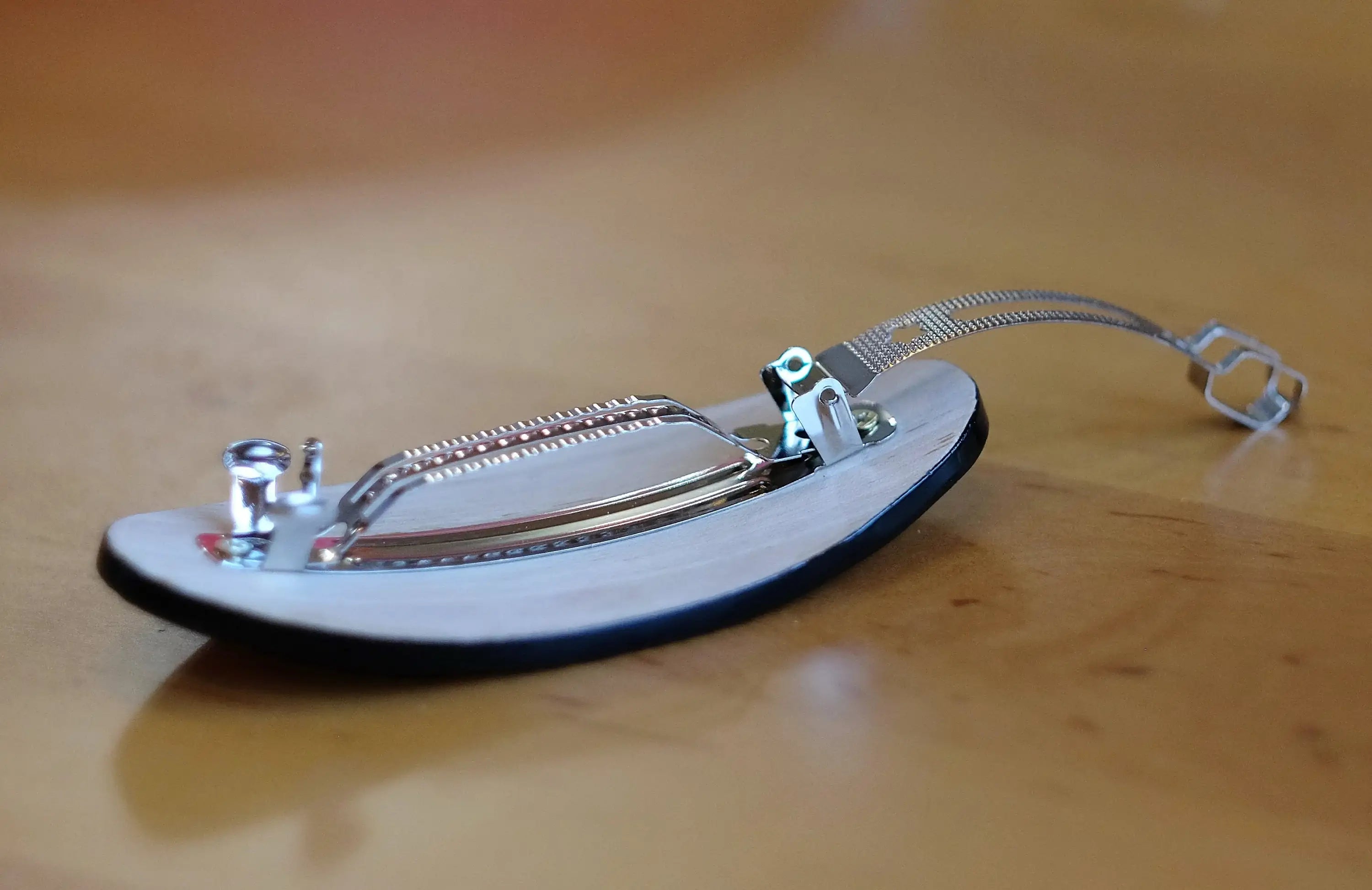 Painted Wooden Sunflower Hair Barrette - Handmade Artisanal Petrykivka Art French Hair Clip