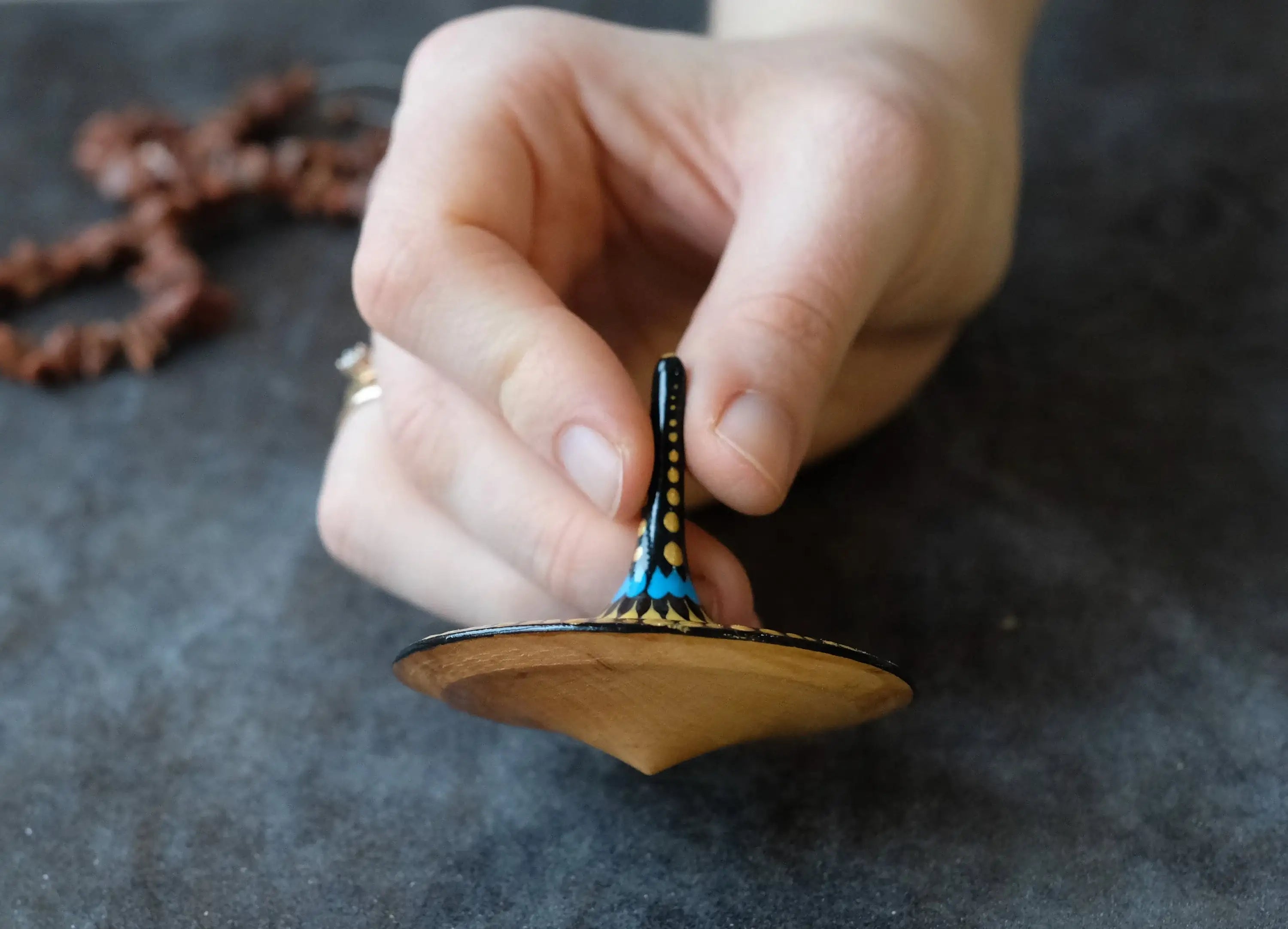 Wooden spinning top, Unique fidget spinner, Hand spinner fidget toy, Party bag favor, Cute Wedding favor, Purple flower spinning top
