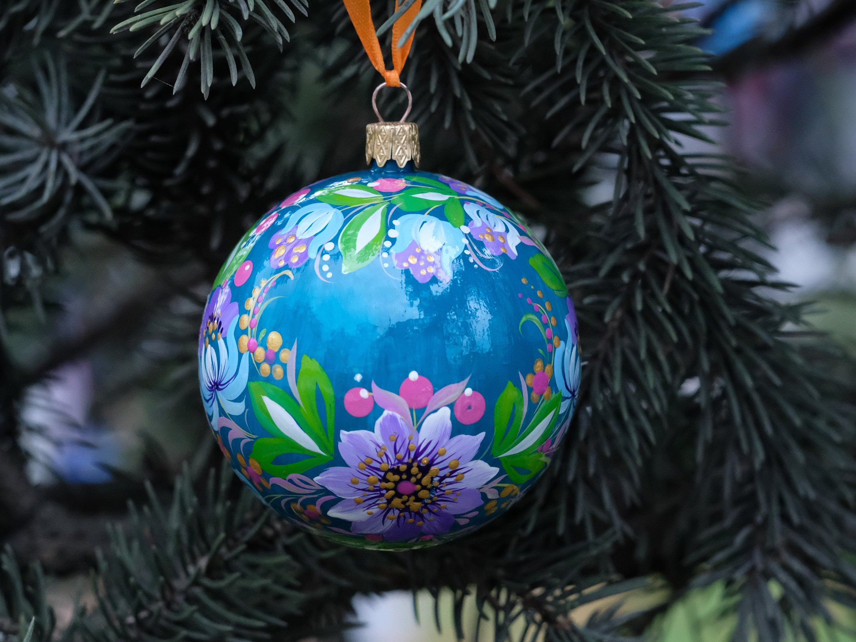 Personalized Painted Christmas Tree Ornament