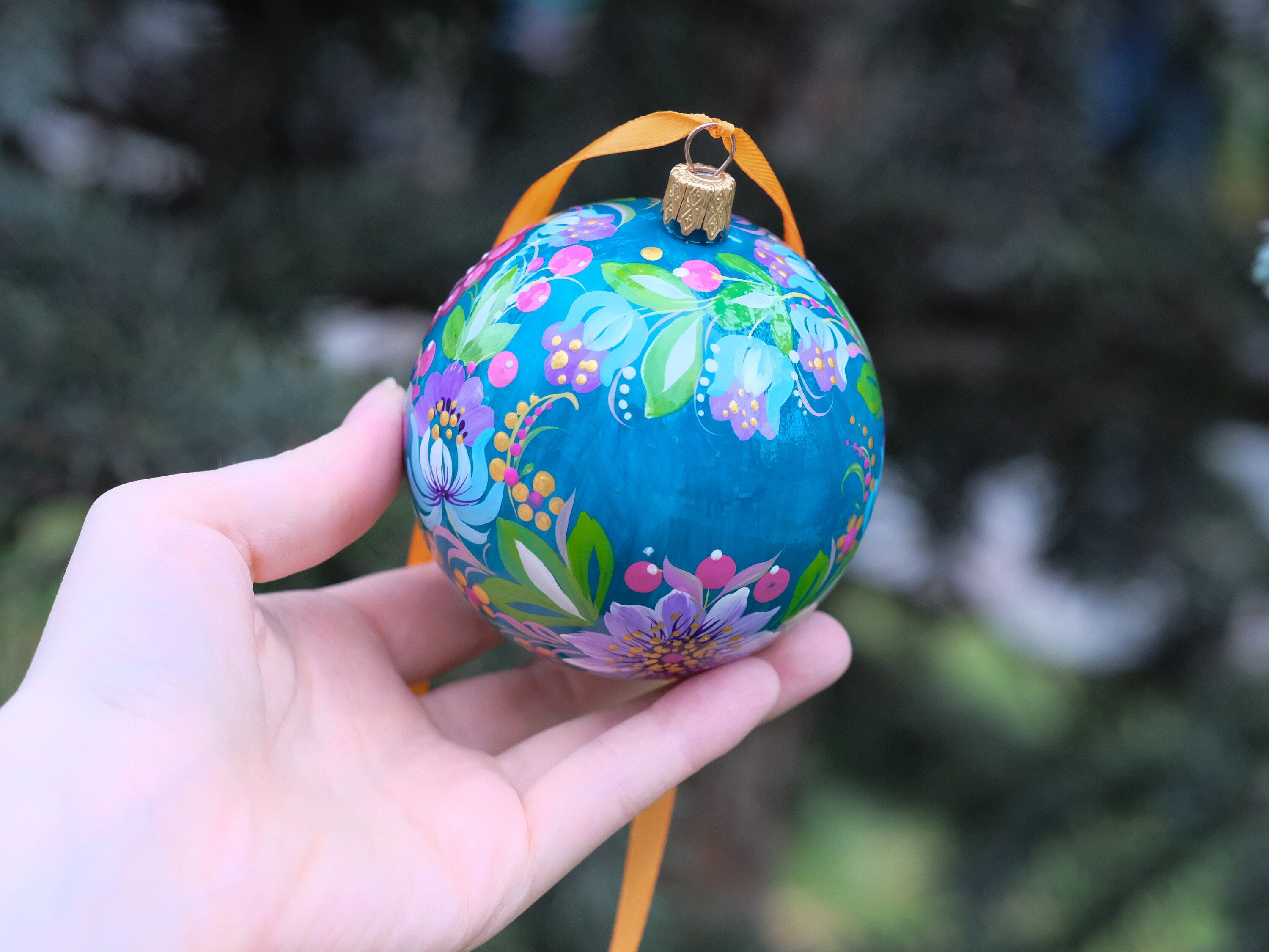 Personalized Painted Christmas Tree Ornament