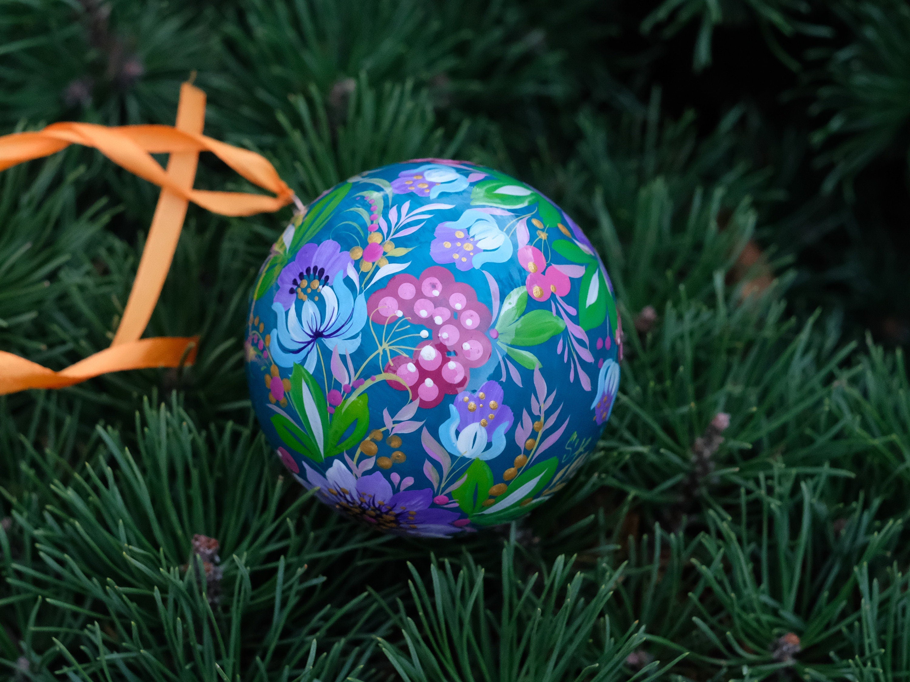 Personalized Painted Christmas Tree Ornament