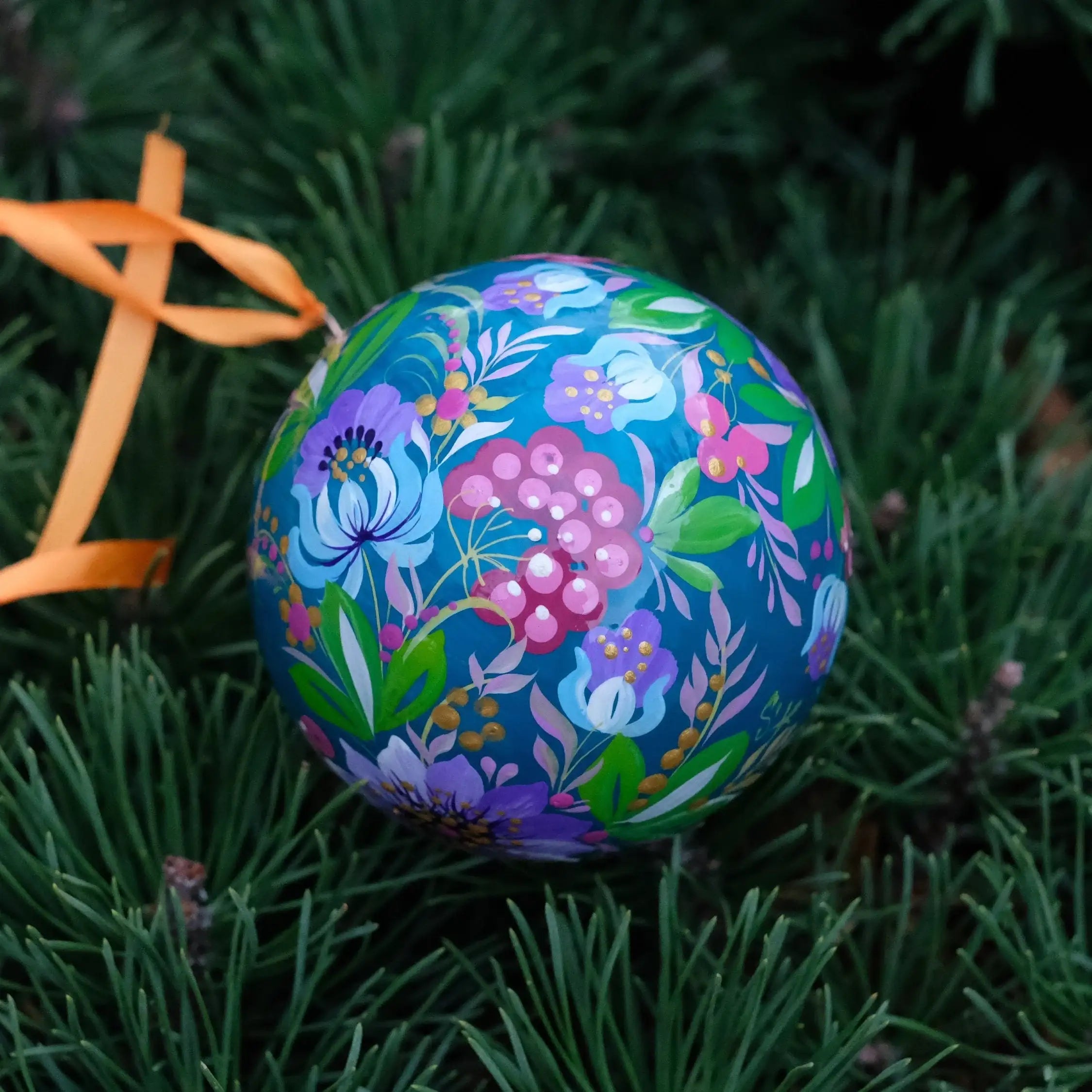 Personalized Painted Christmas Tree Ornament