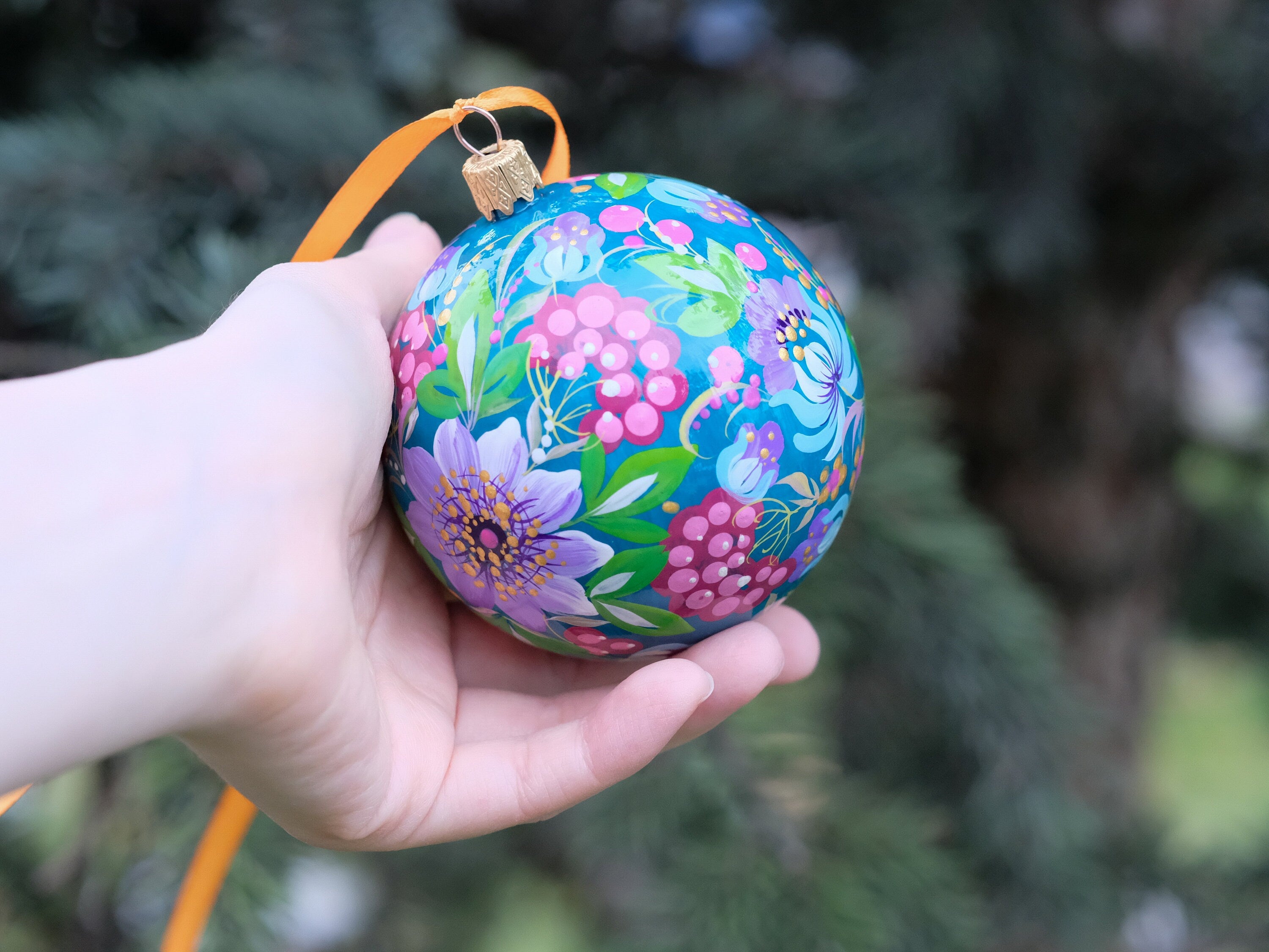 Personalized Painted Christmas Tree Ornament