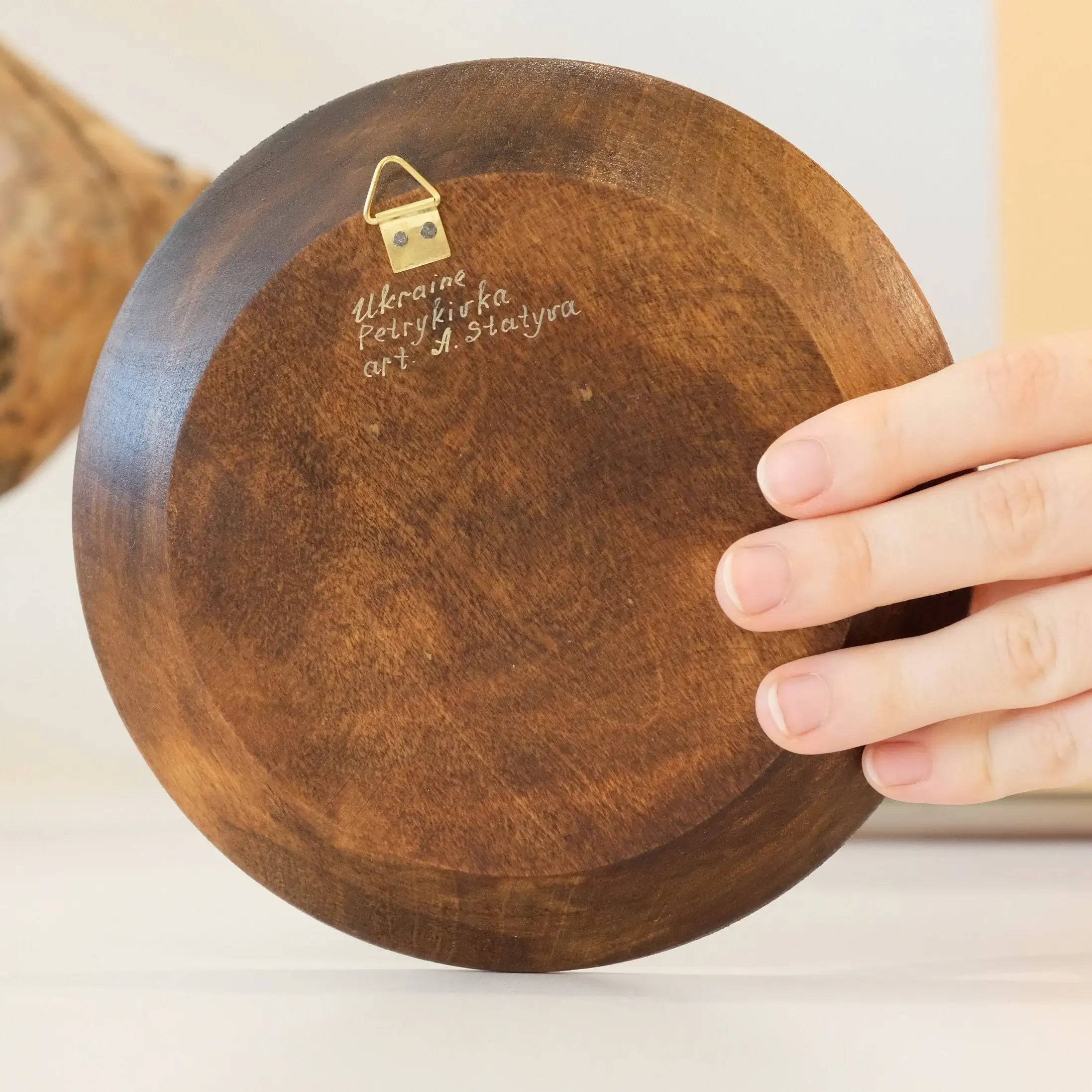 Custom Pet Portrait Painting on Wooden Plate - Personalized Pet Loss Memorial Gift, Dog Portrait Decorated with Petrykivka Art