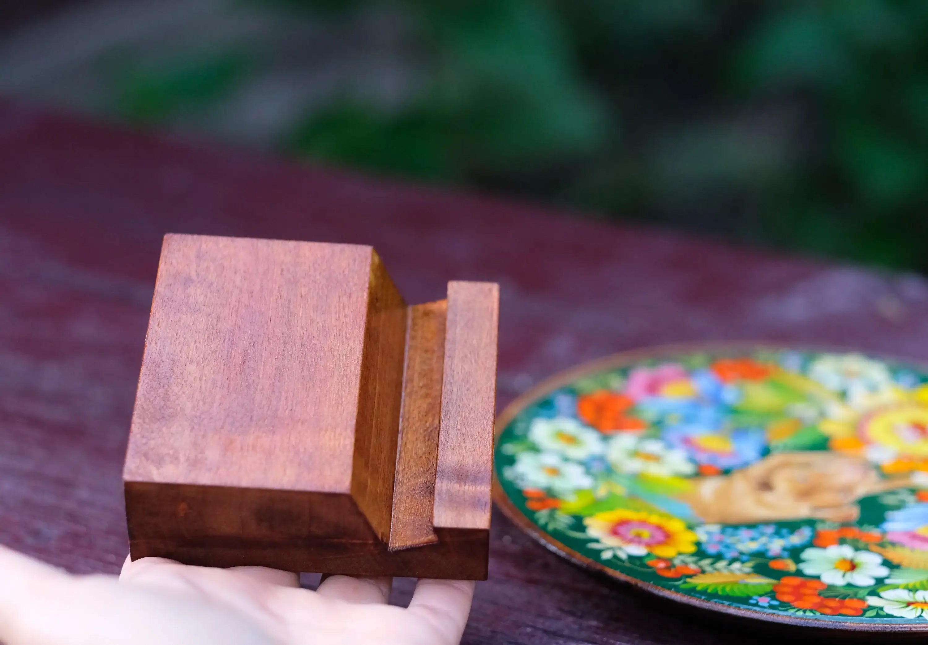 Custom Pet Portrait Painting on Wooden Plate - Personalized Pet Loss Memorial Gift, Dog Portrait Decorated with Petrykivka Art