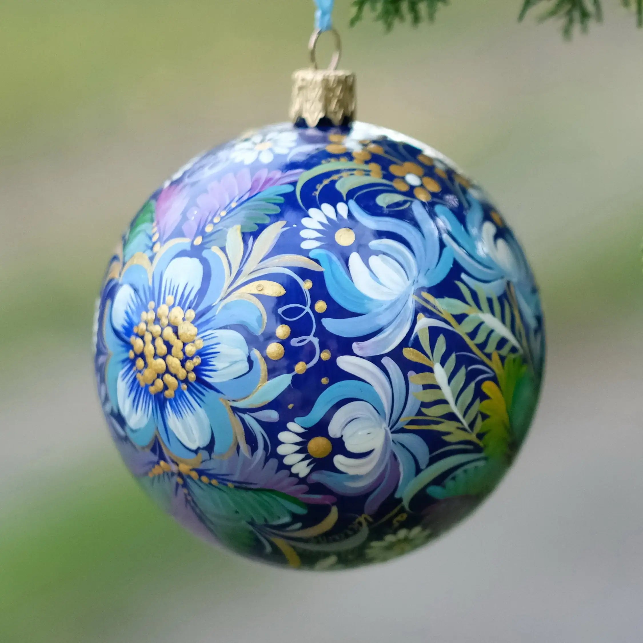 Hand-painted Nativity Scene Christmas Ball Ornament