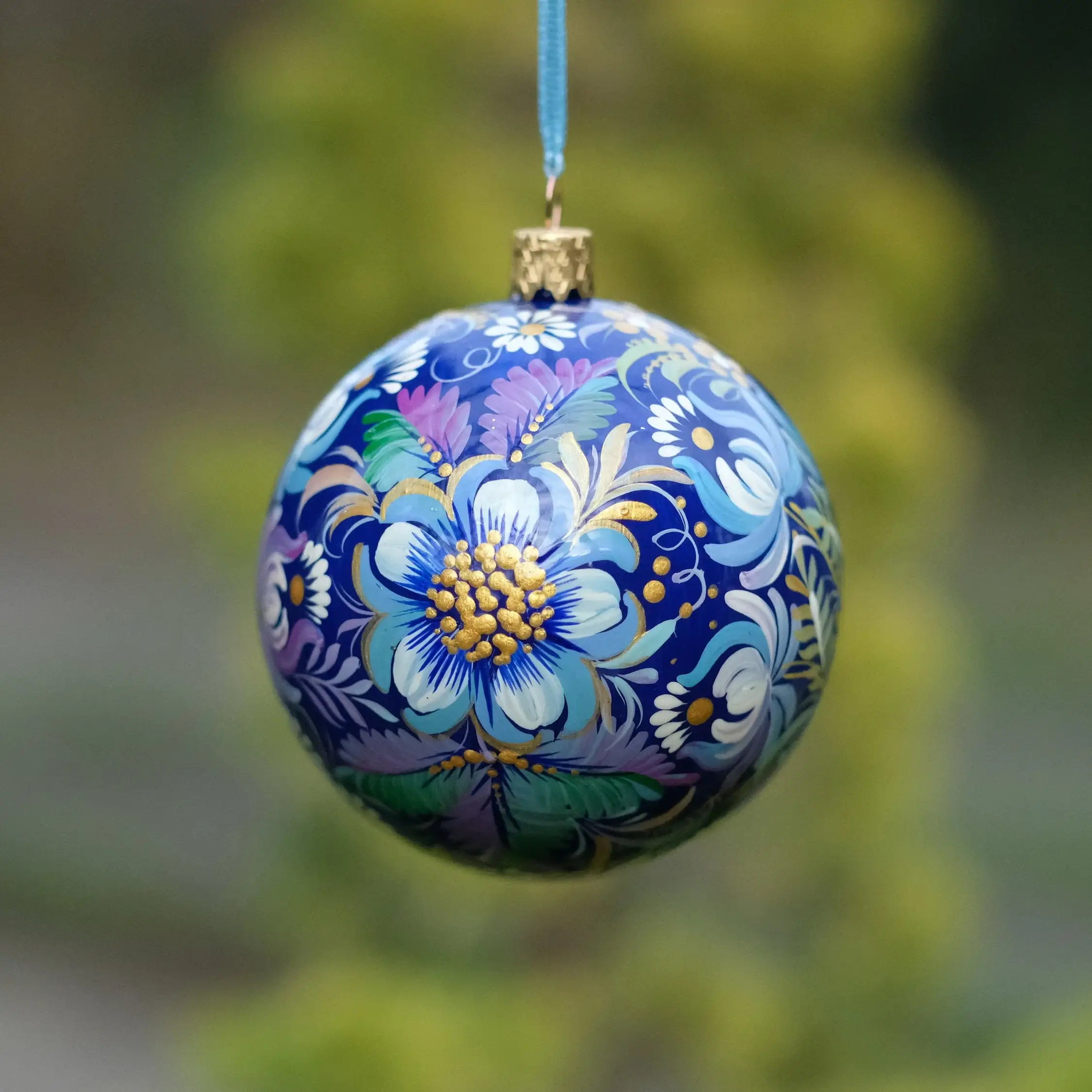 Hand-painted Nativity Scene Christmas Ball Ornament