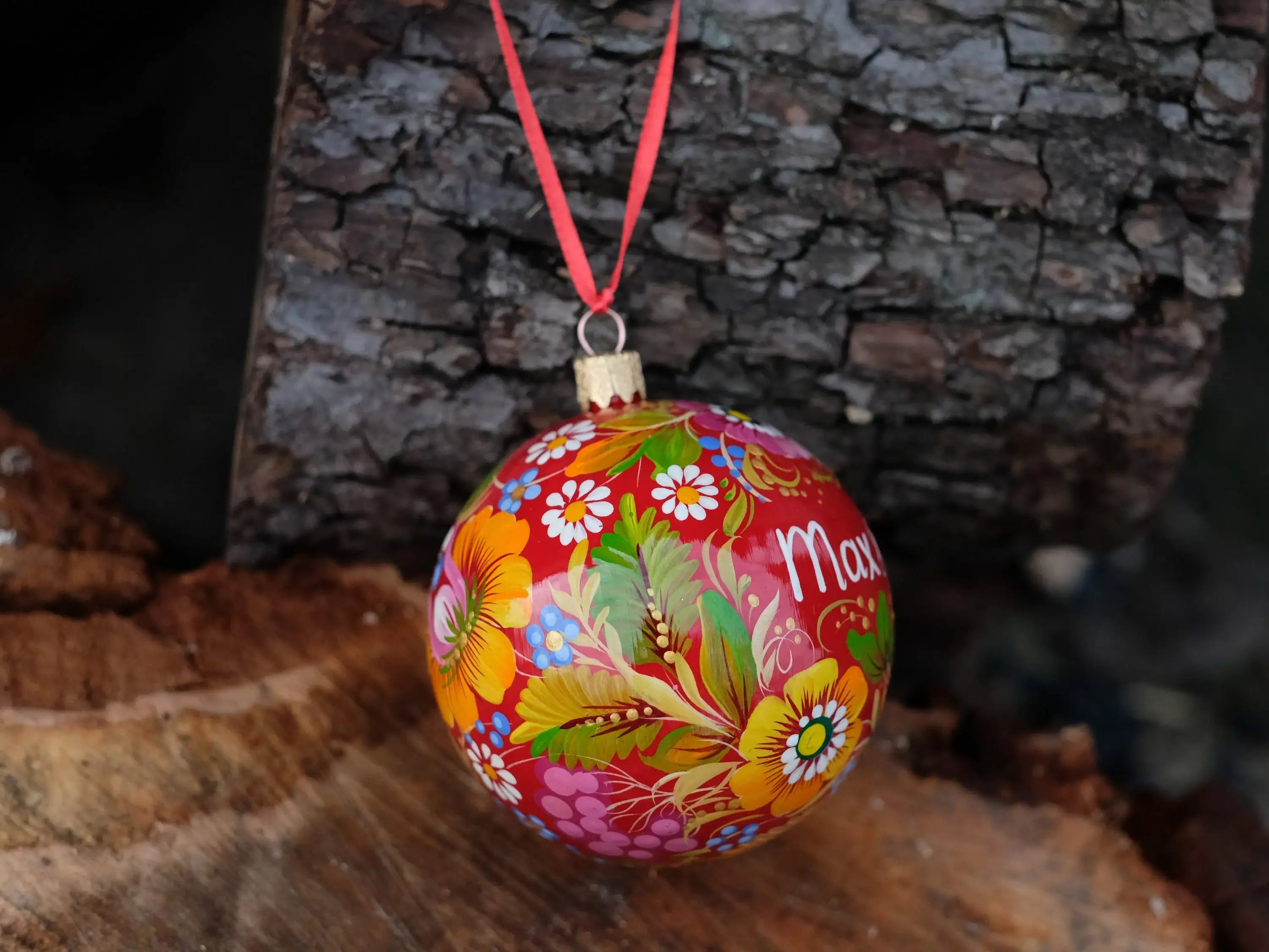 Personalized Painted Christmas Ornament
