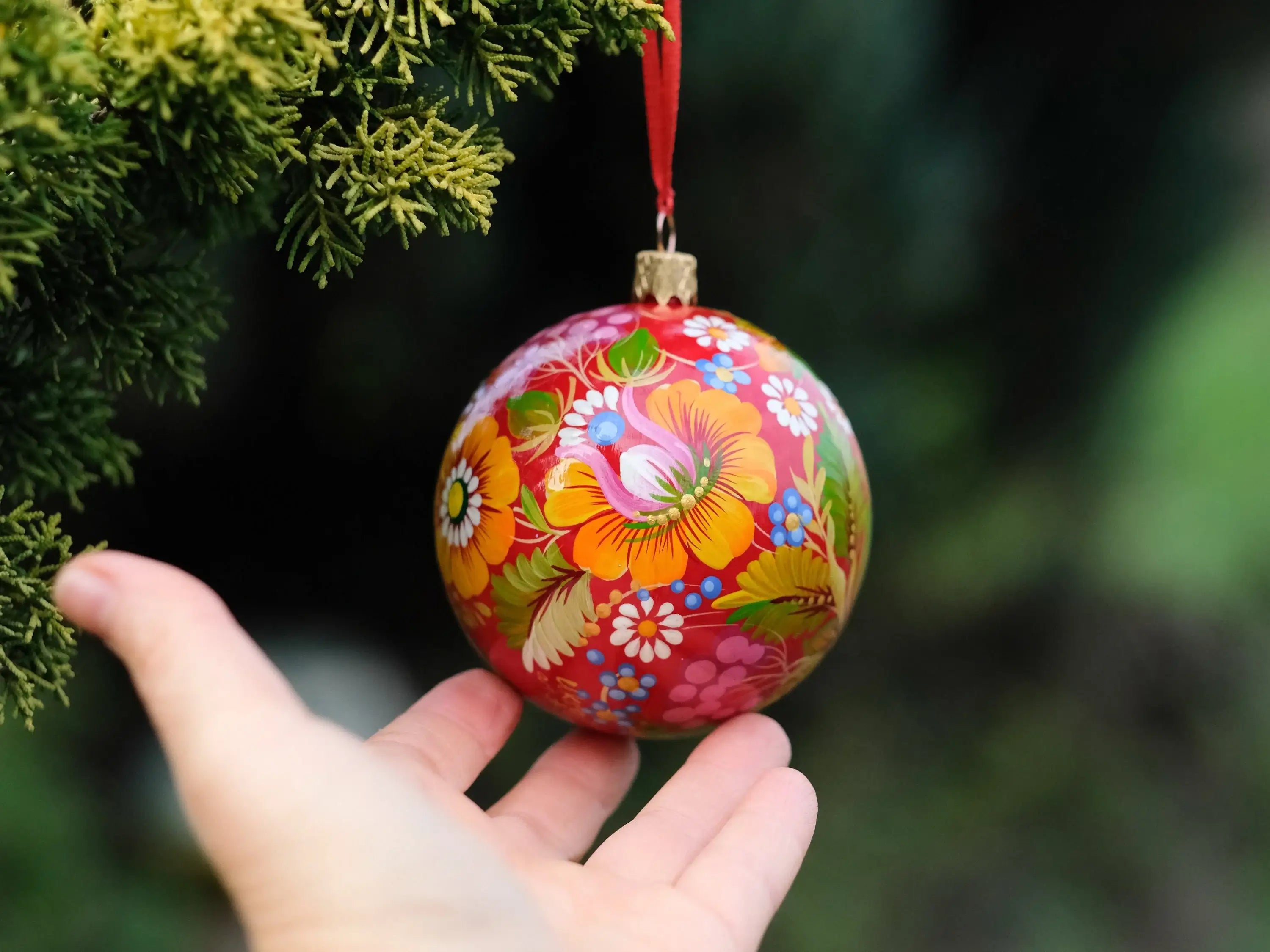 Personalized Painted Christmas Ornament