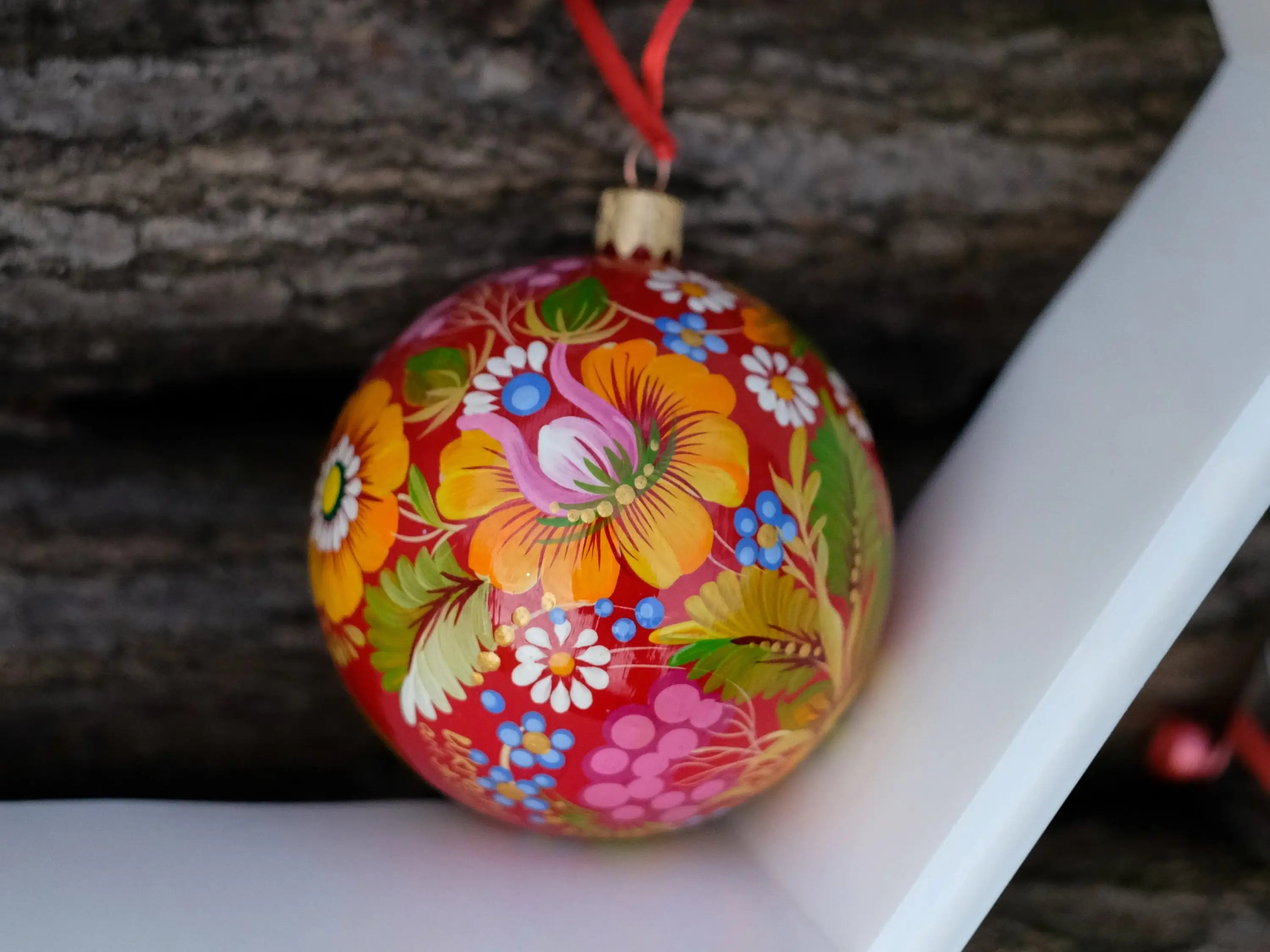 Personalized Painted Christmas Ornament