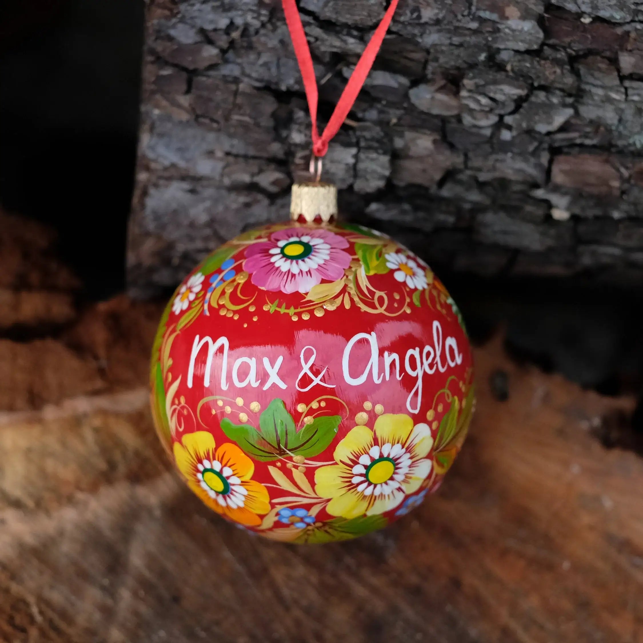 Personalized Painted Christmas Ornament