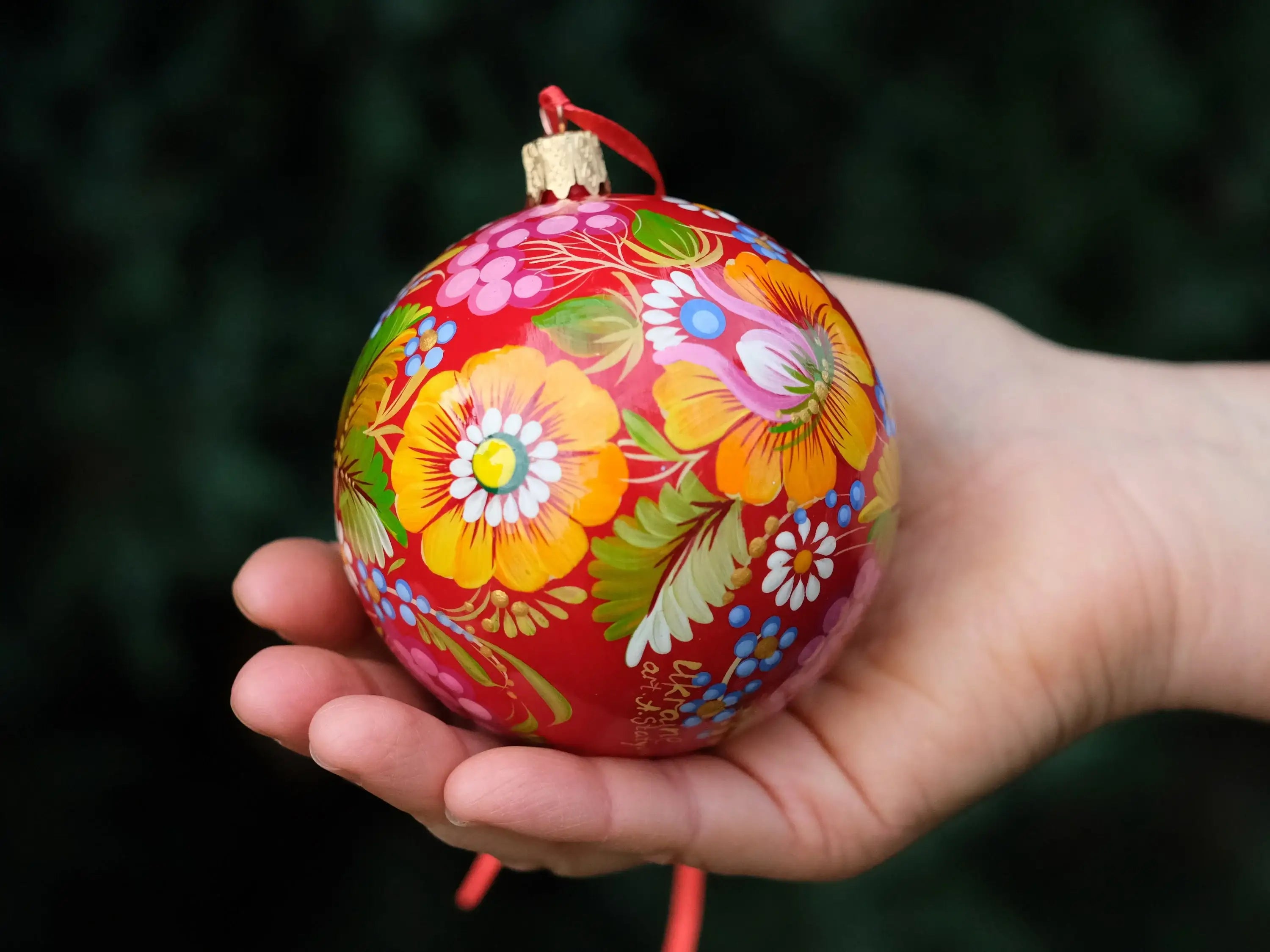 Personalized Painted Christmas Ornament