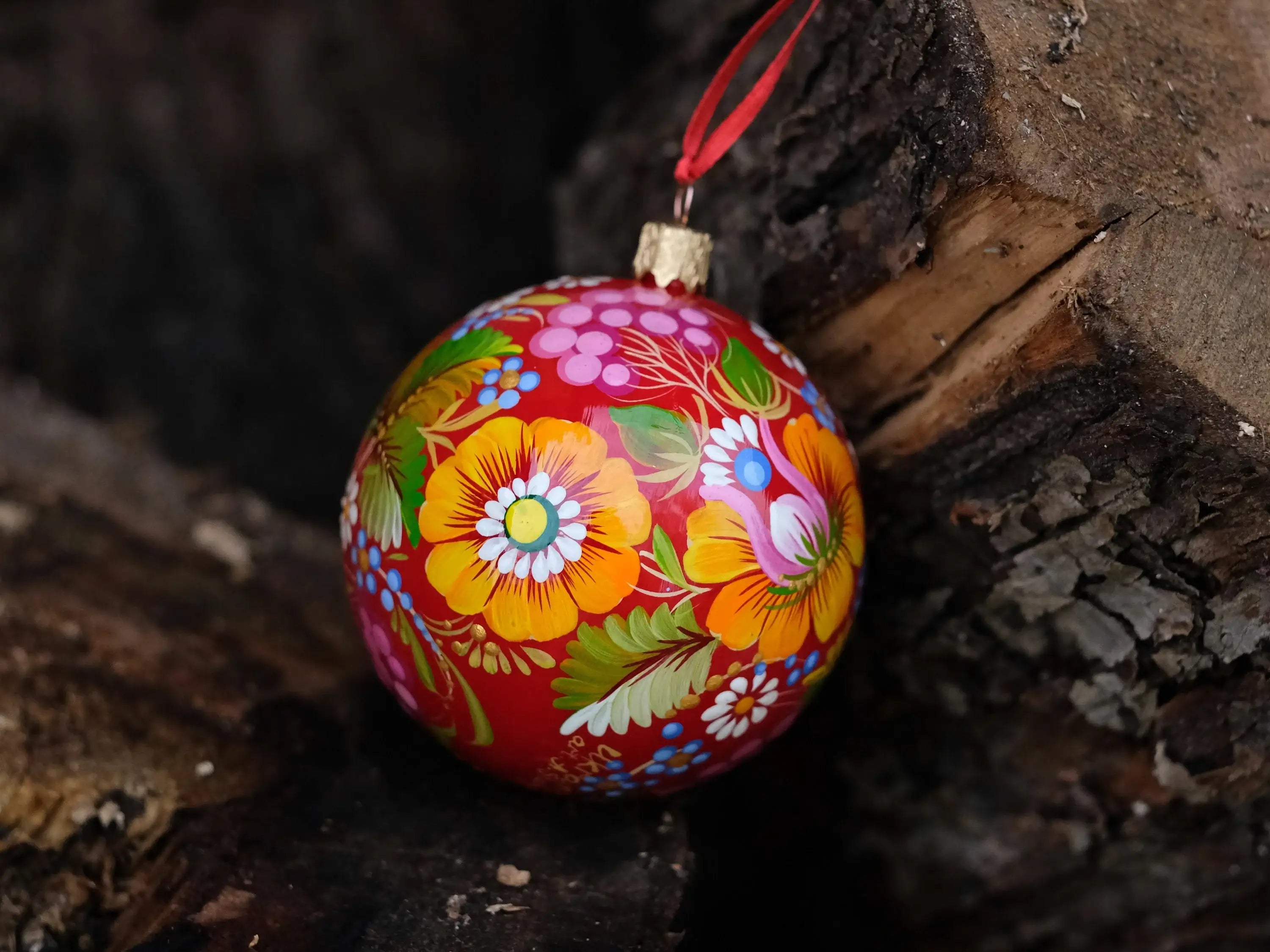 Personalized Painted Christmas Ornament