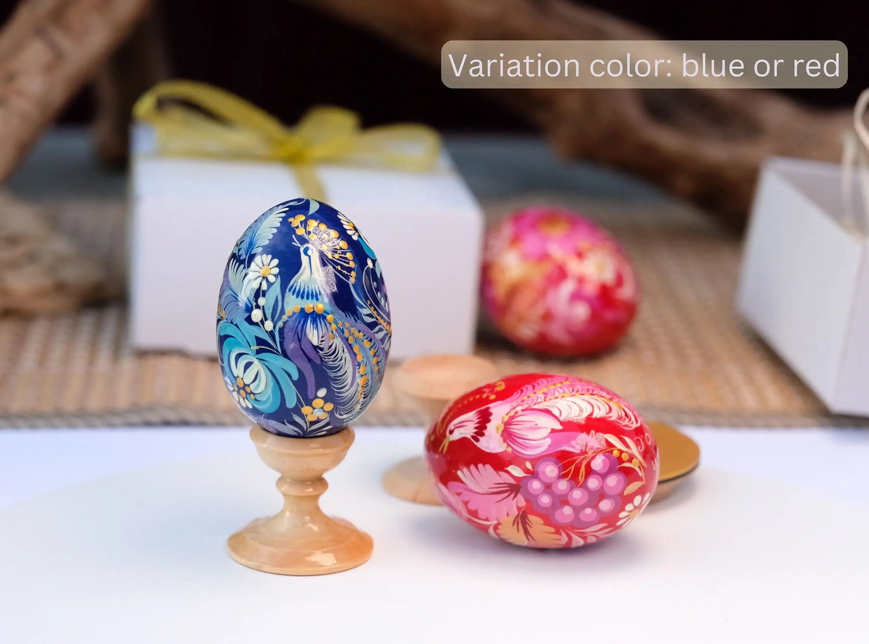 Handmade Wooden Fairy Bird Ukrainian Easter Egg