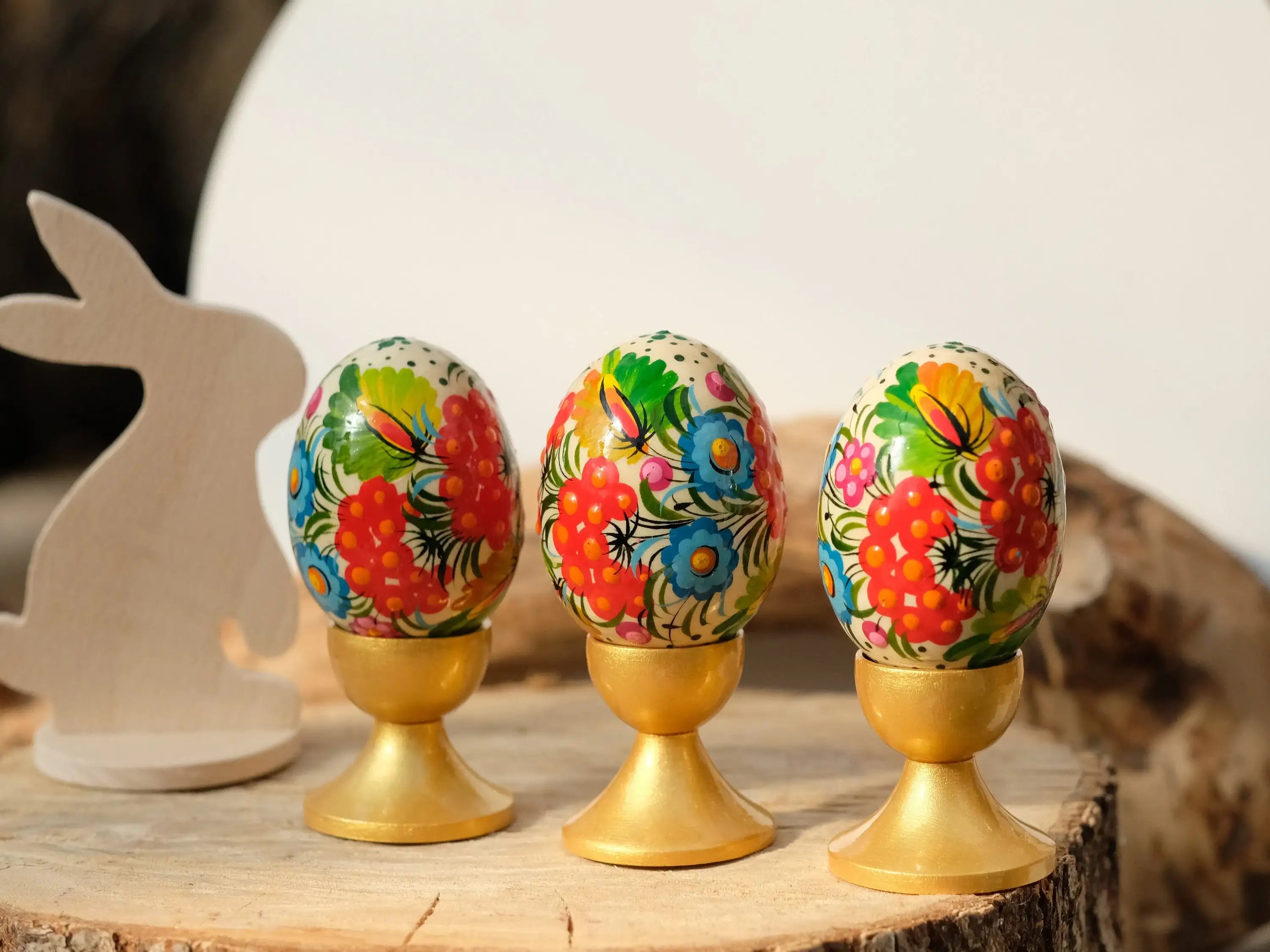 Painted Ukrainian Wooden Easter Eggs - Handmade Ukrainian Pysanky