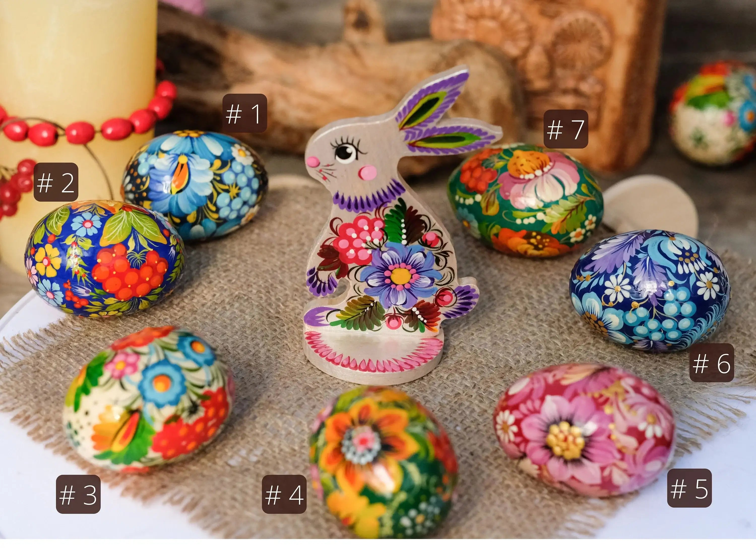 Personalized Easter Bunny- Carved from Wood & Hand-painted