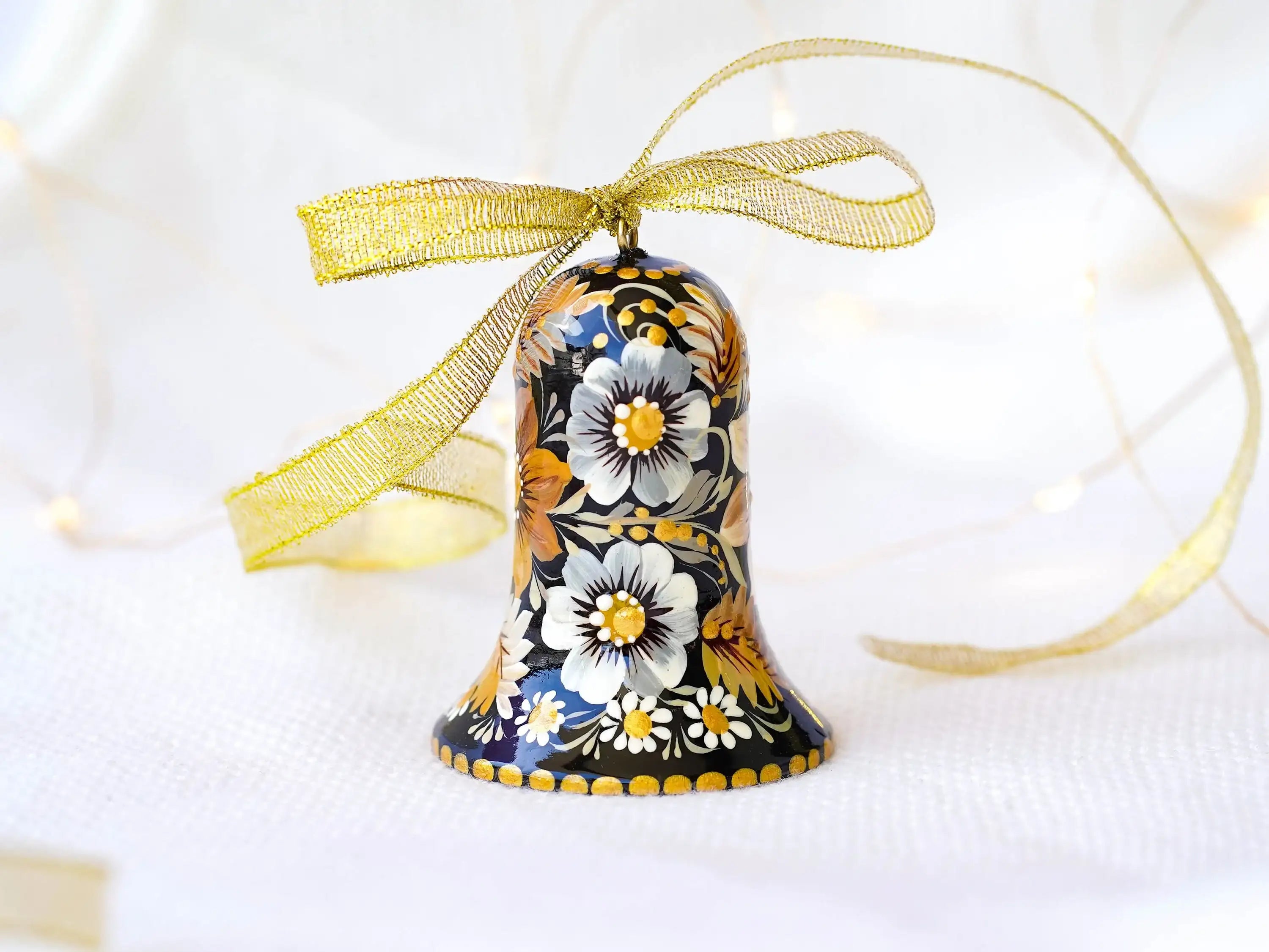 Wooden Bell Christmas Ornament Hand-painted