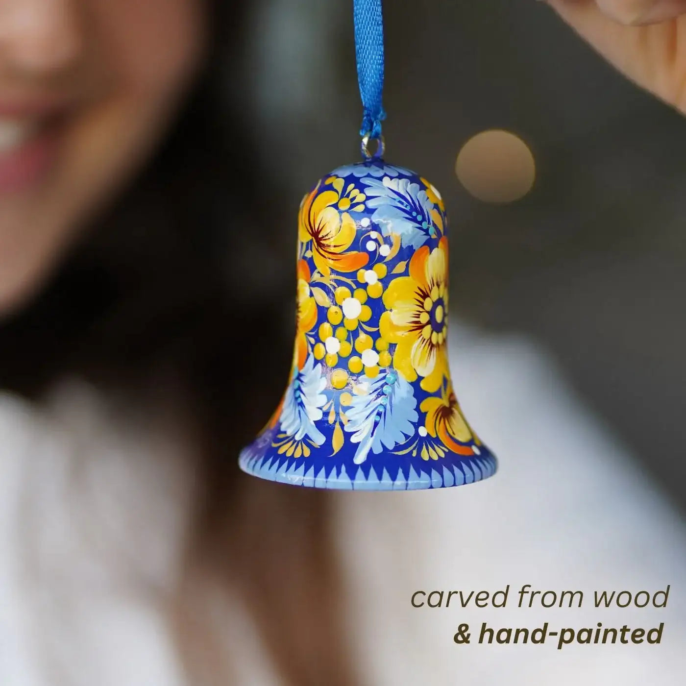 Hand-painted Ukrainian Easter Bell Ornament