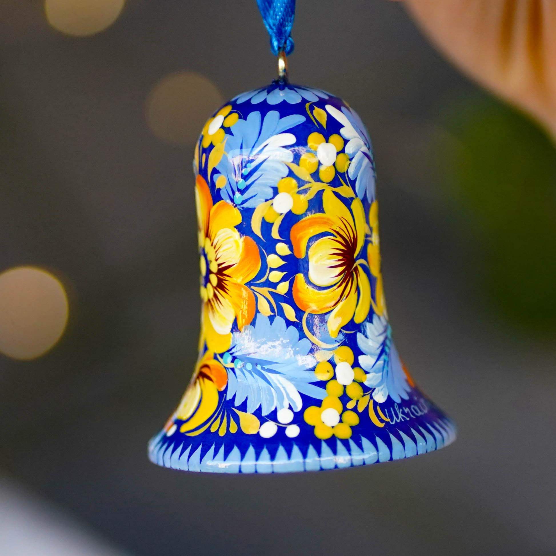 Hand-painted Ukrainian Easter Bell Ornament