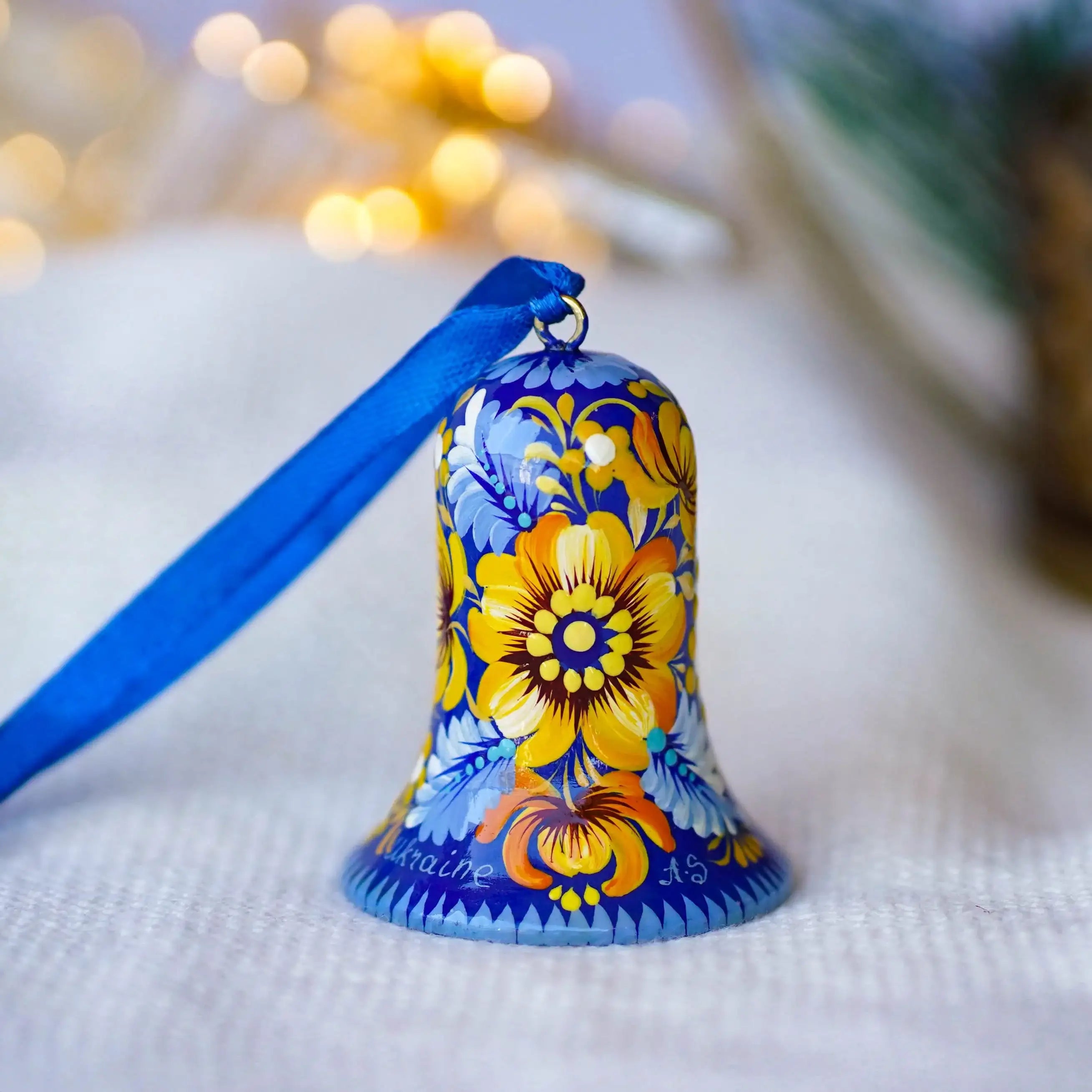 Hand-painted Ukrainian Easter Bell Ornament