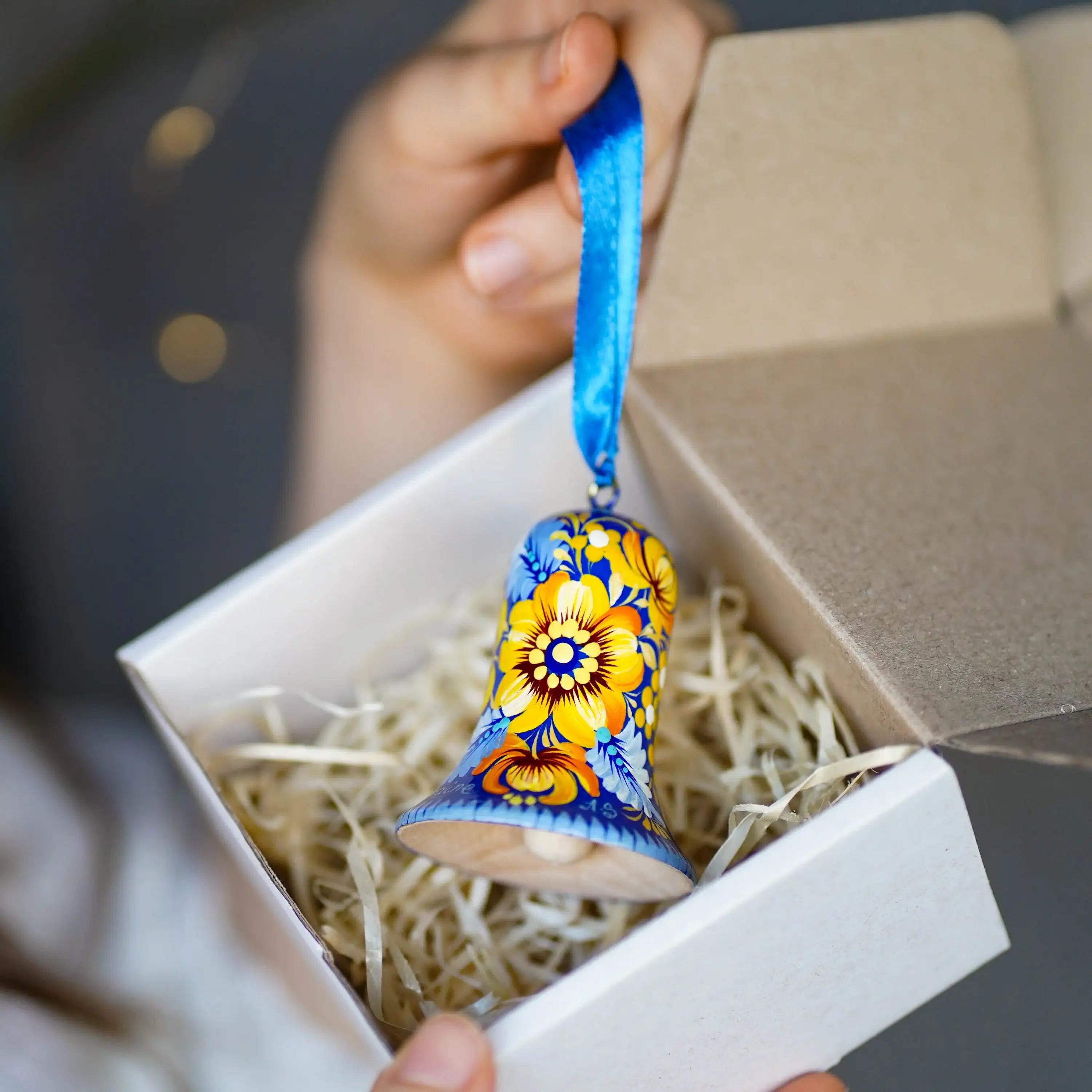 Hand-painted Ukrainian Easter Bell Ornament