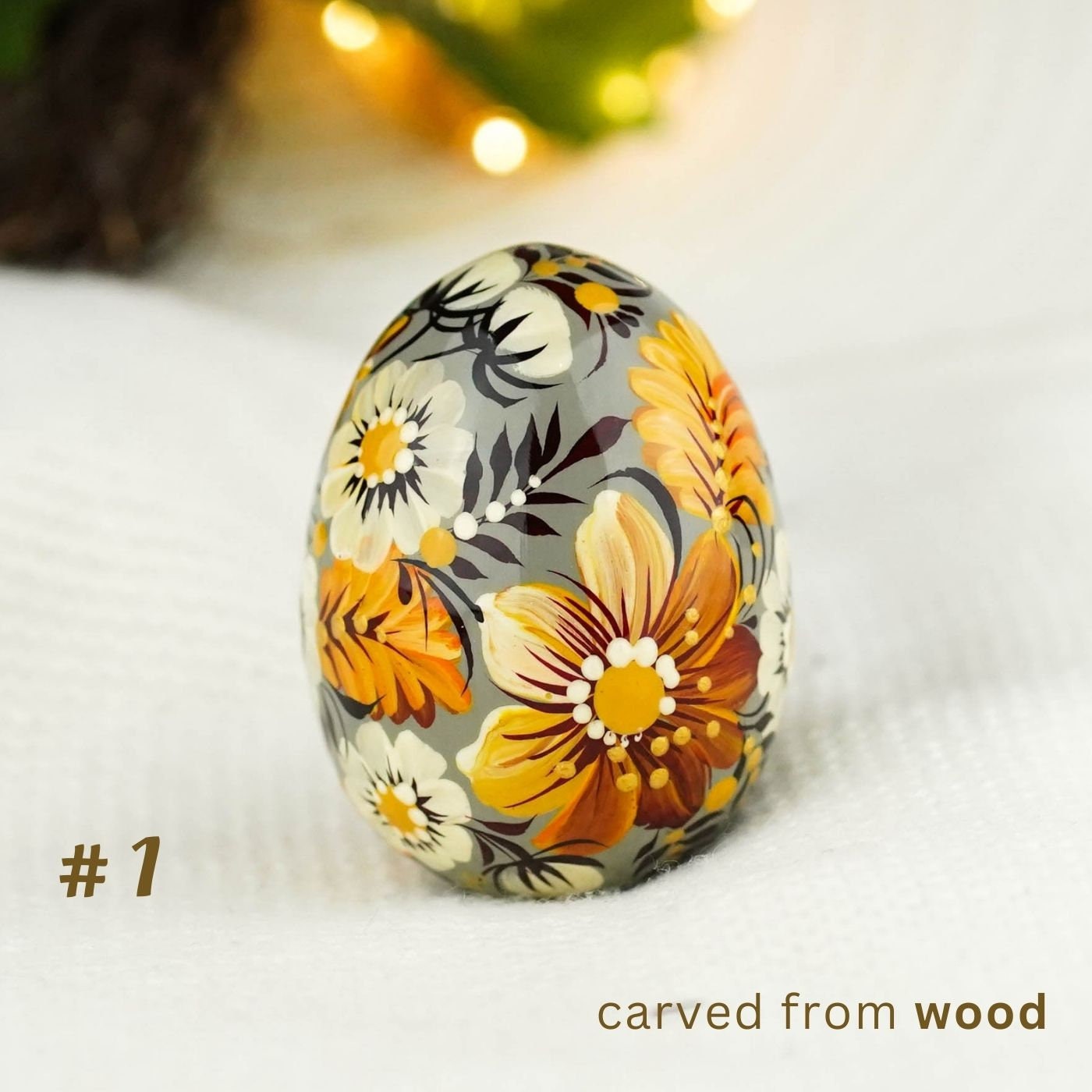 Painted Hummingbird Easter Egg - Handmade Bird Easter Decoration