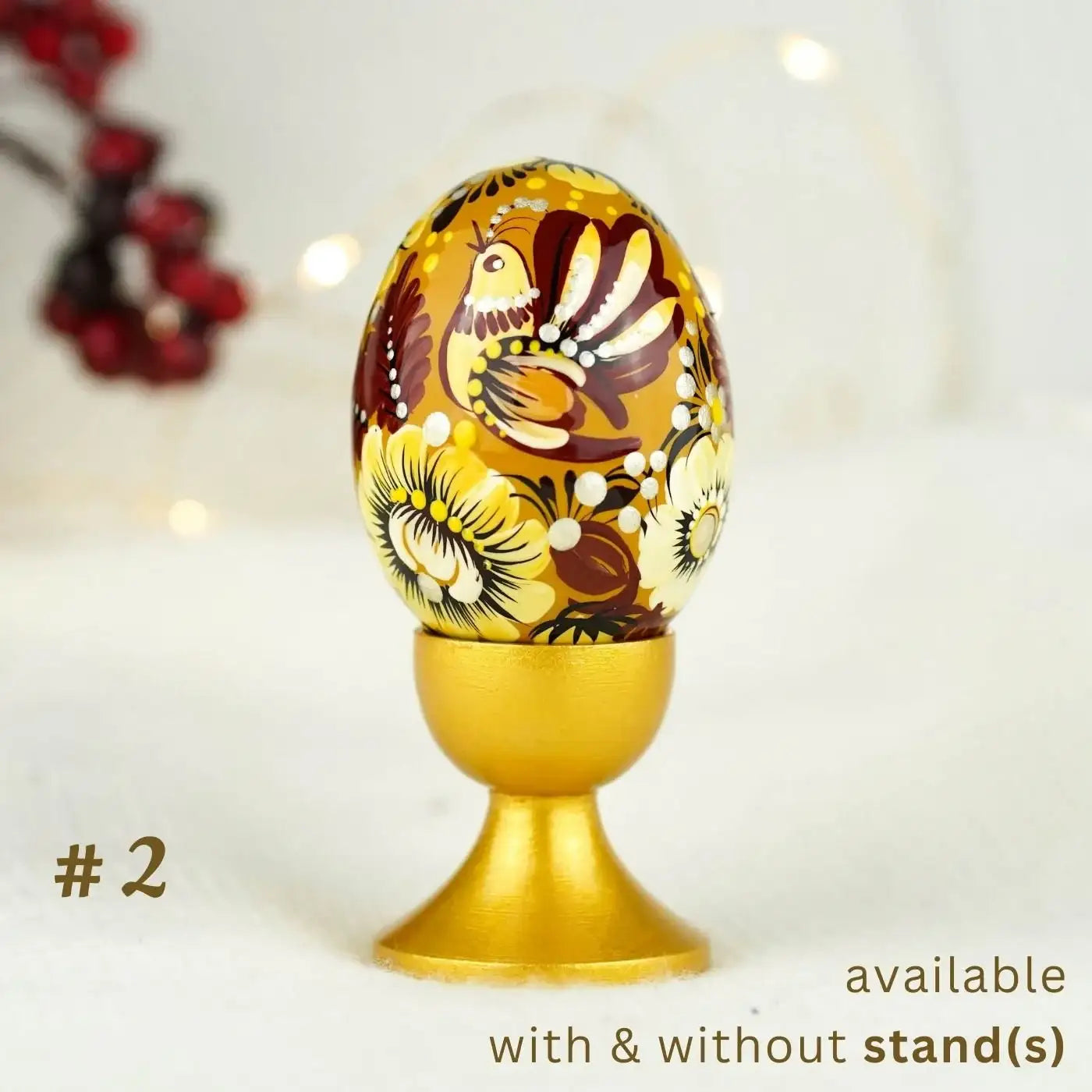 Painted Fairy Bird Easter Egg - Handmade Wooden Easter Decoration