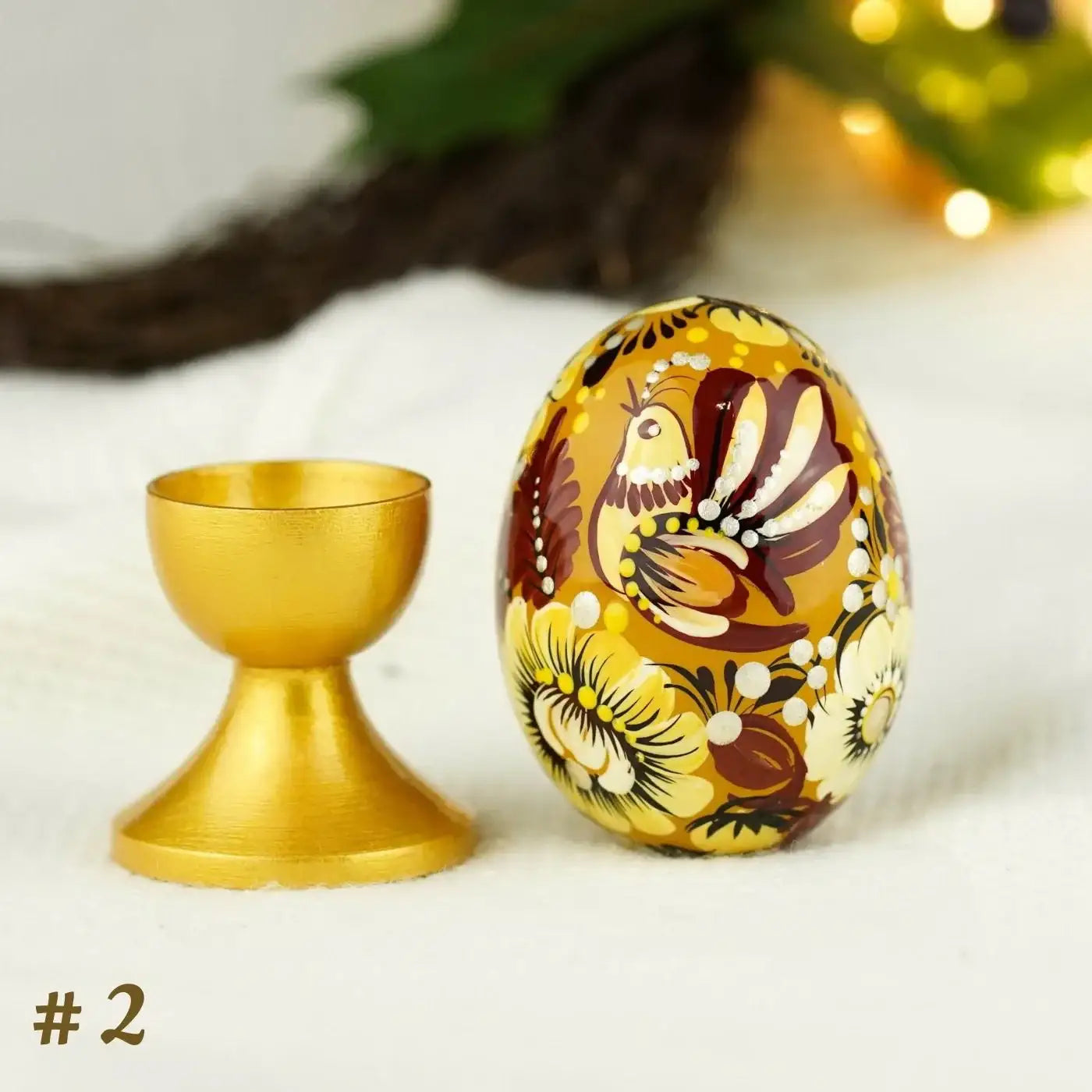 Painted Fairy Bird Easter Egg - Handmade Wooden Easter Decoration