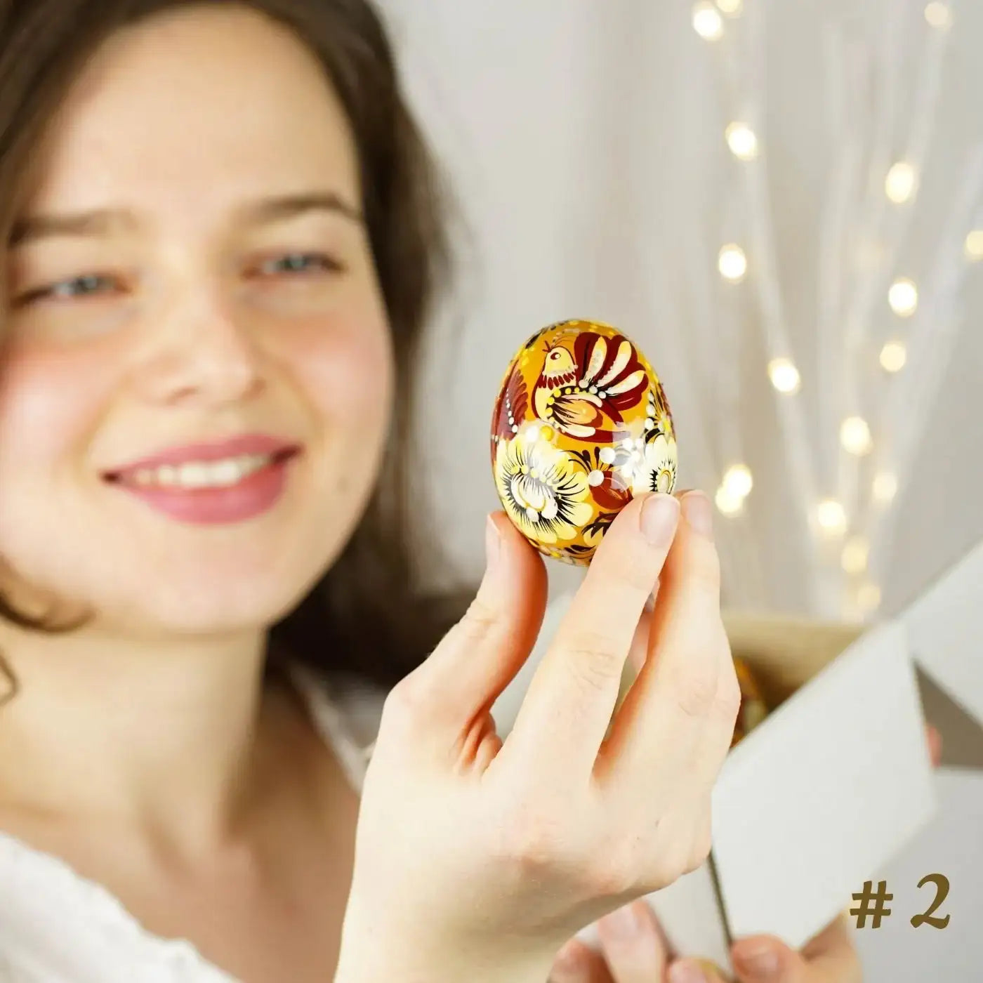 Painted Fairy Bird Easter Egg - Handmade Wooden Easter Decoration