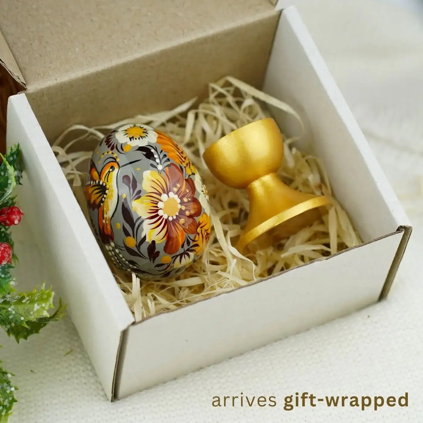 Painted Hummingbird Easter Egg - Handmade Bird Easter Decoration