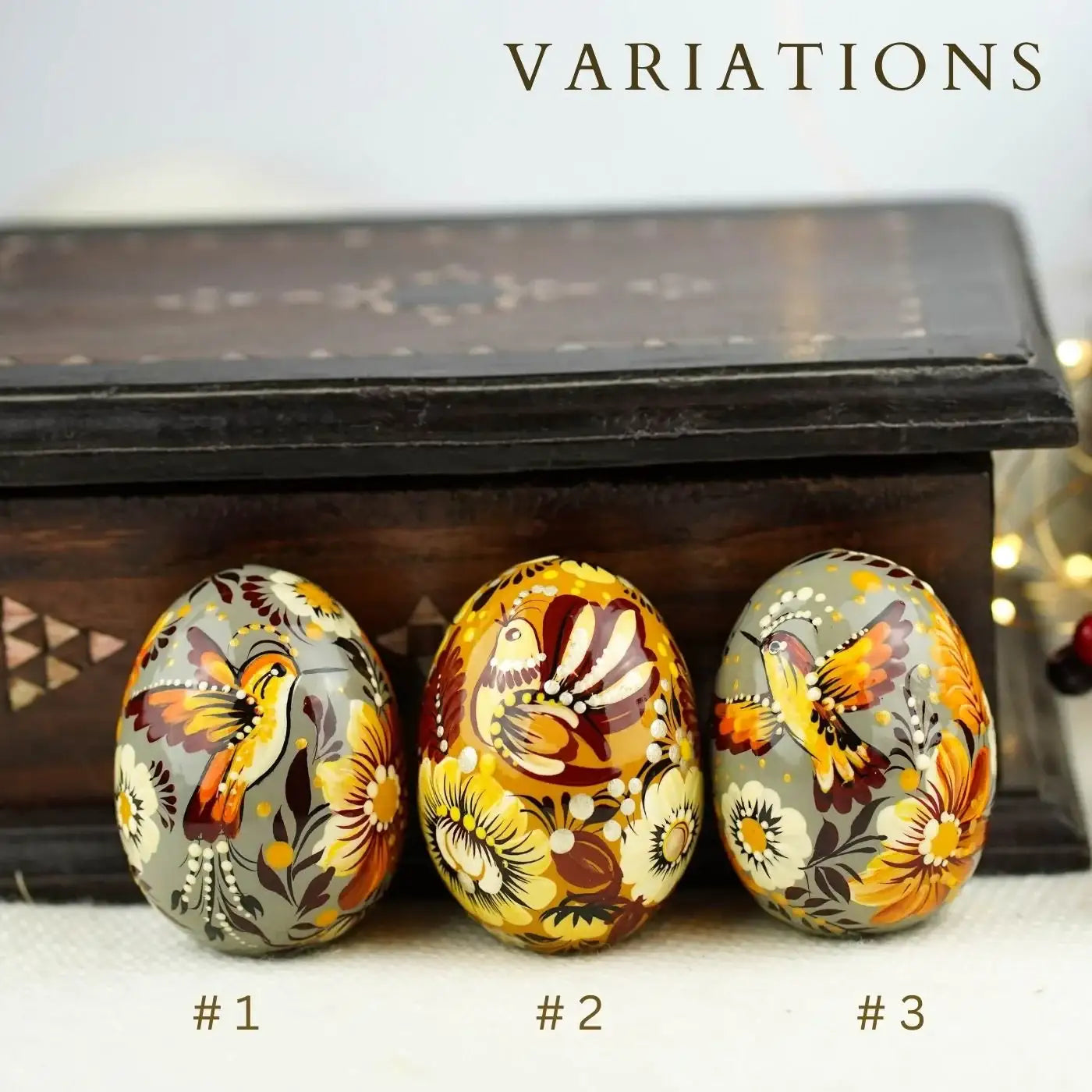 Painted Hummingbird Easter Egg - Handmade Bird Easter Decoration