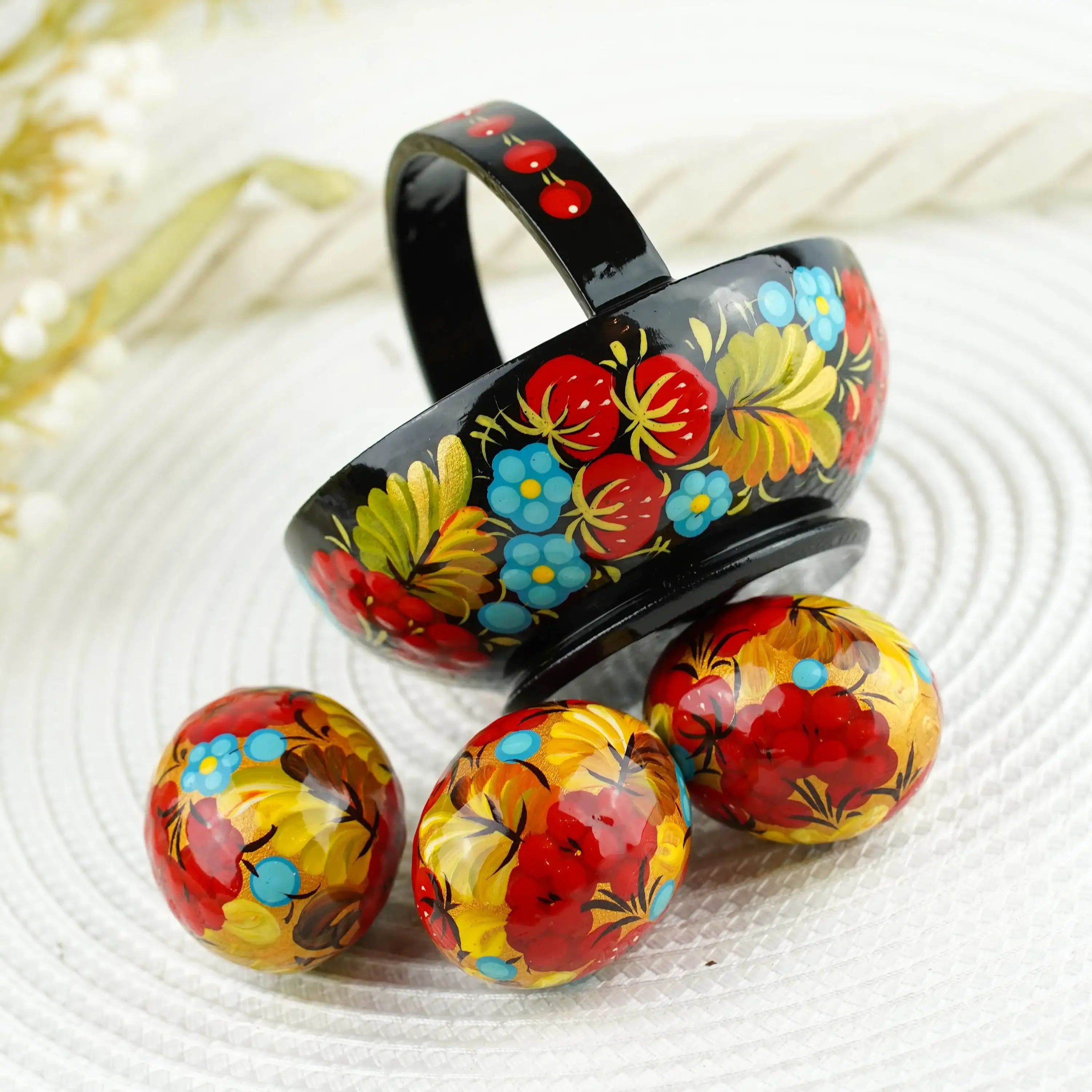 Handmade Small Wooden Easter Basket Filled with Mini Eggs