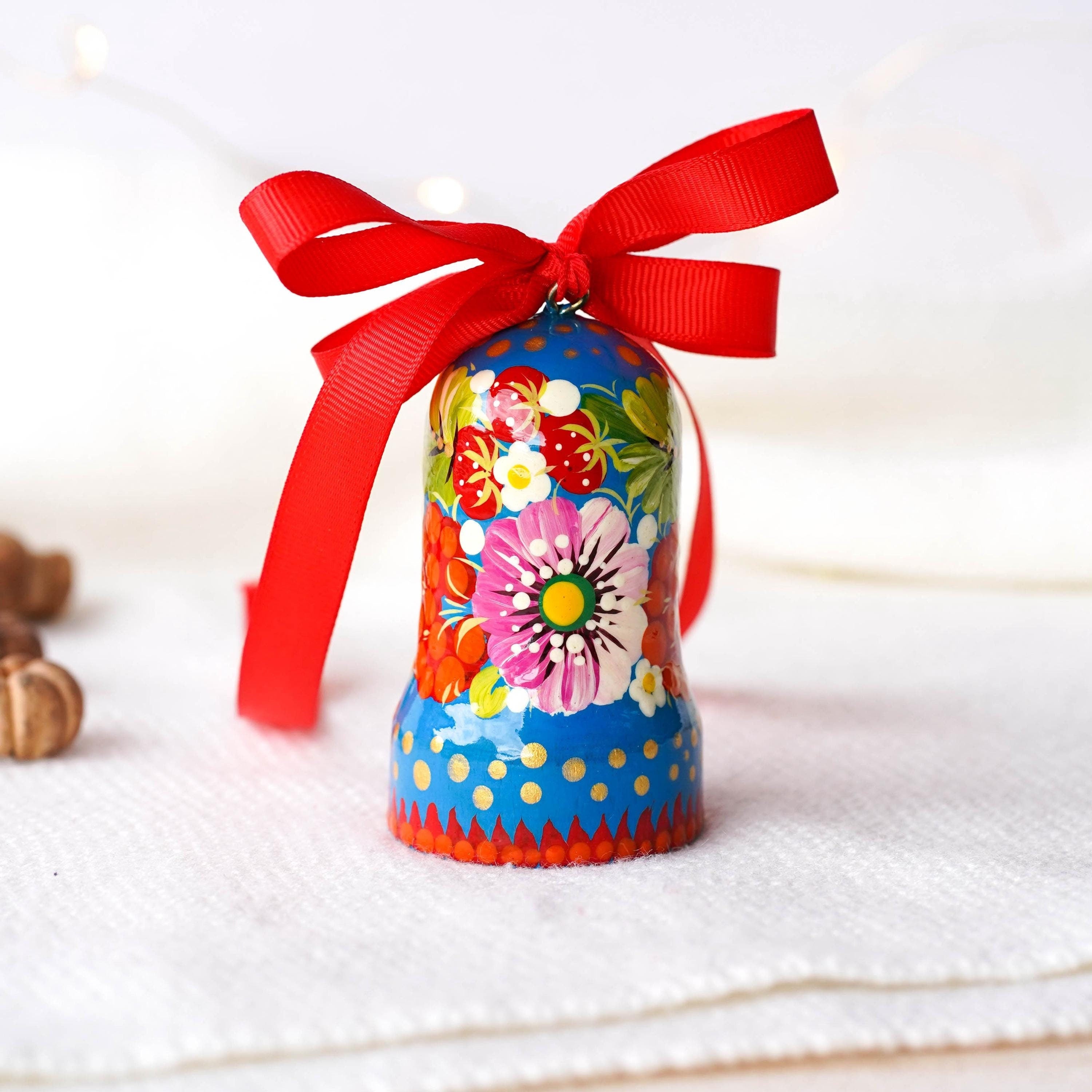 wooden painted bell