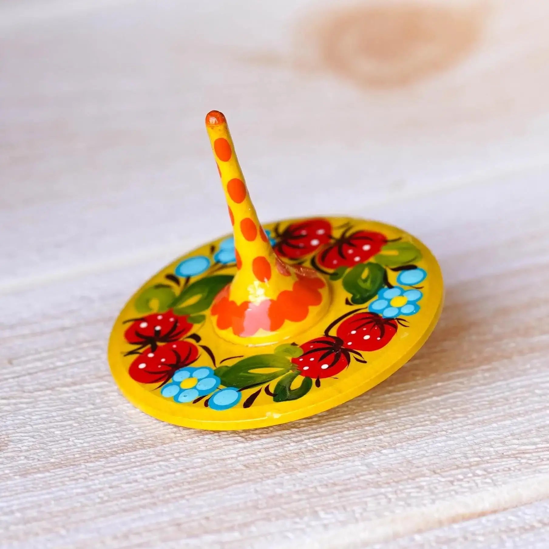 wooden spinning top