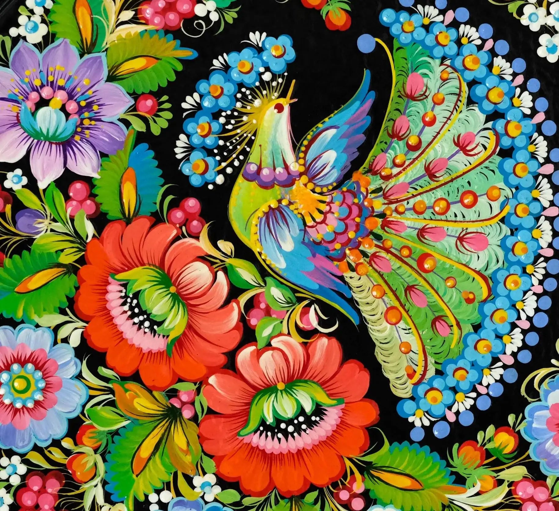 painted wooden wall plate