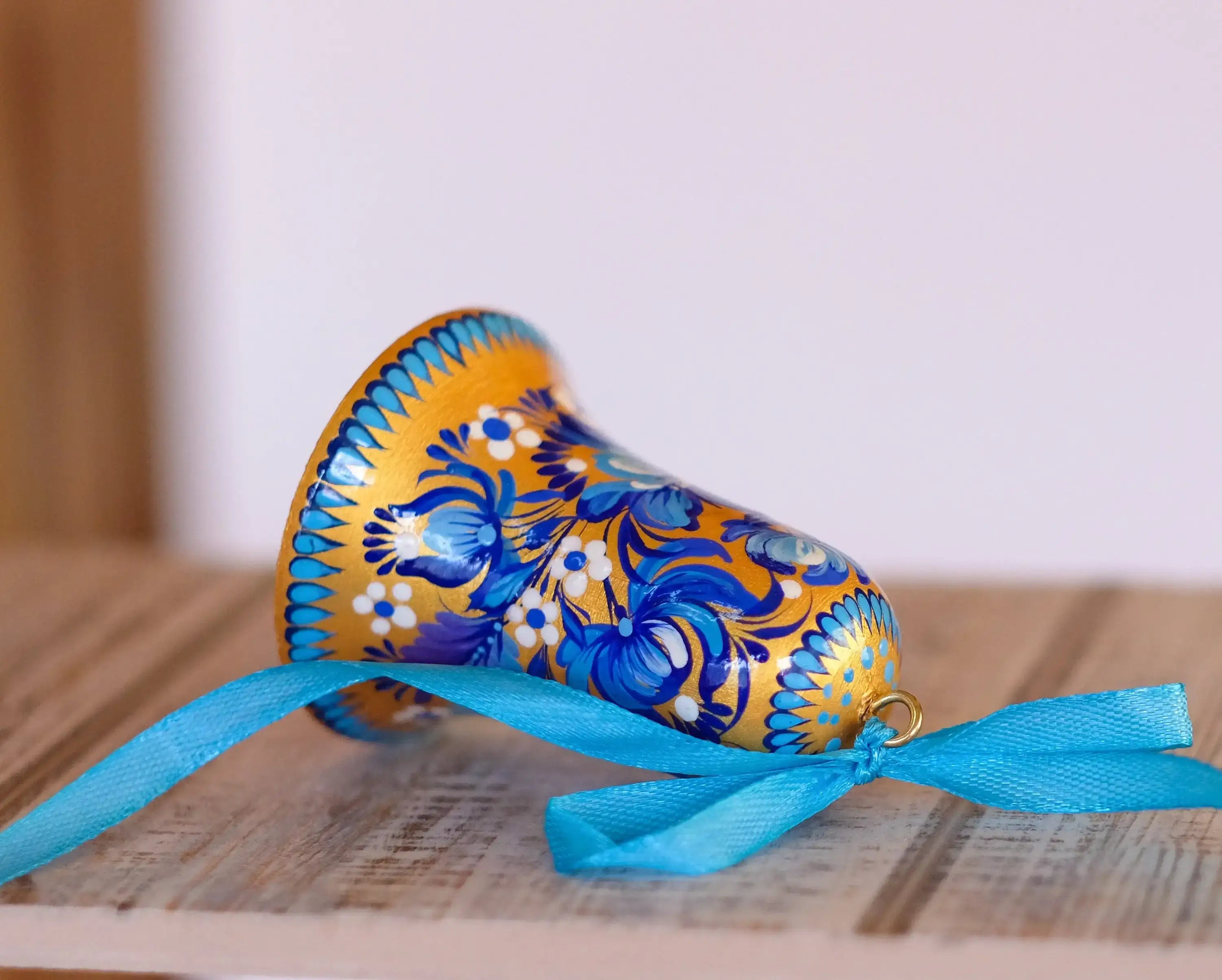 Wooden Bell Christmas Ornament Hand-painted