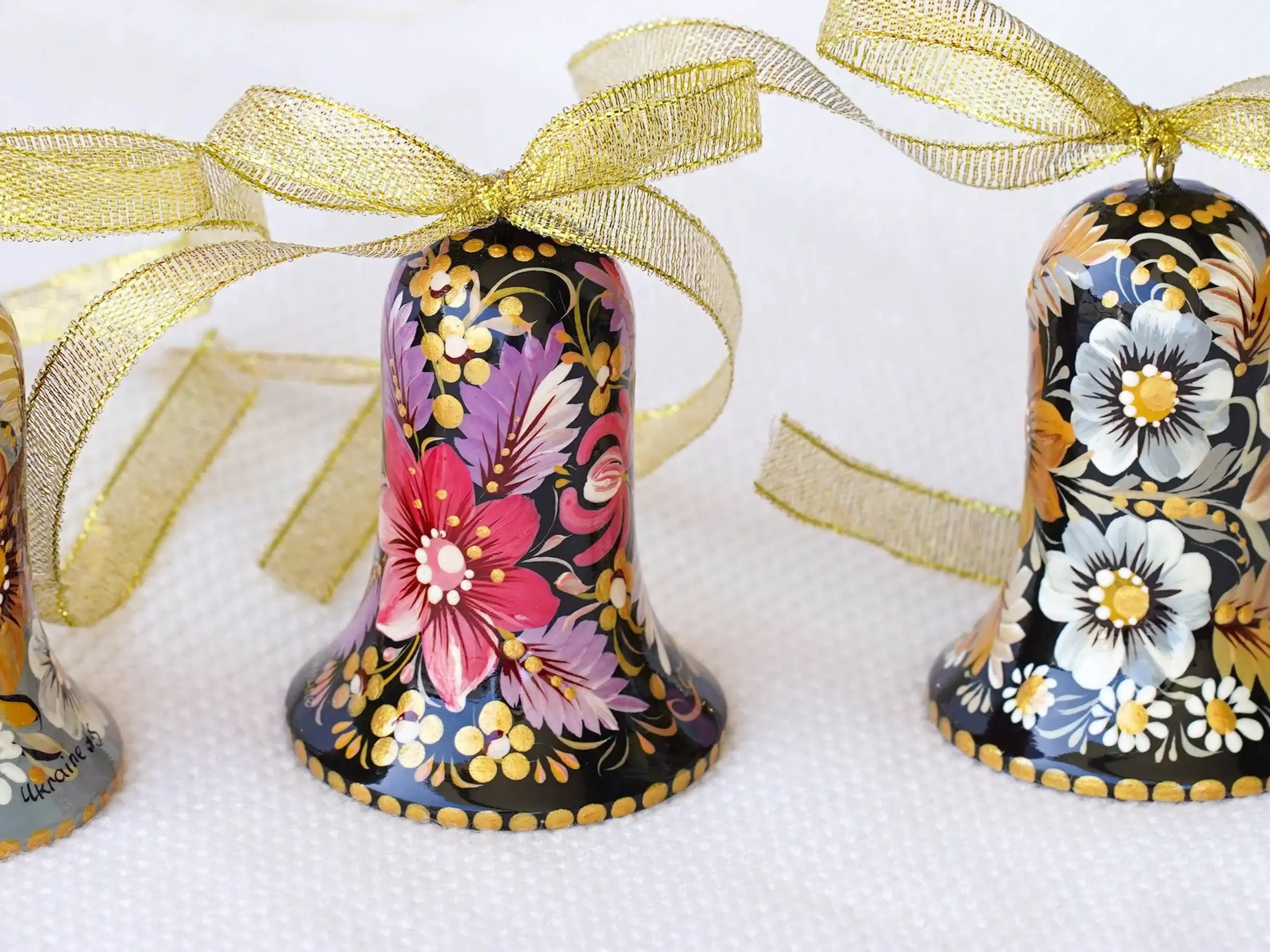 Painted Wooden Bell Easter Ornament