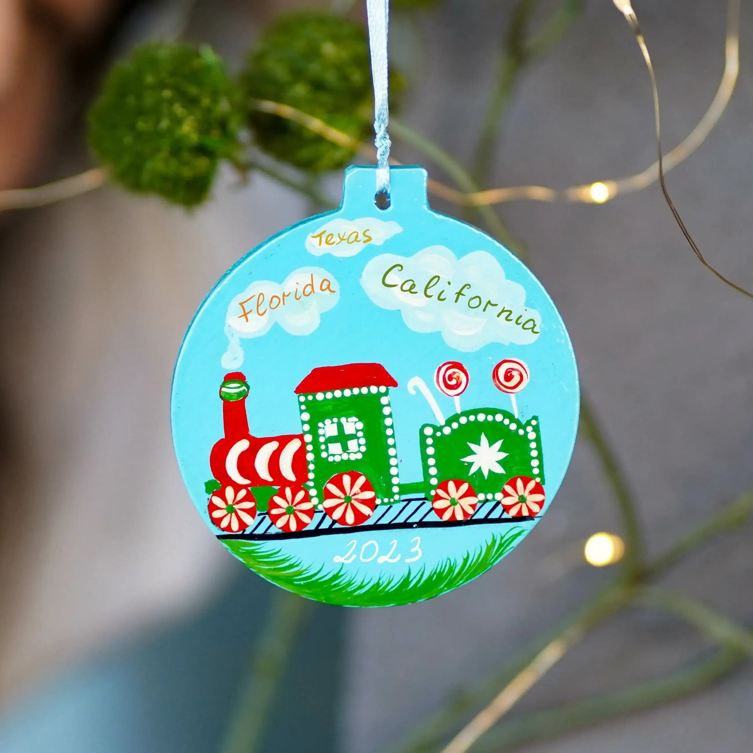 Personalized Train Christmas Ornament