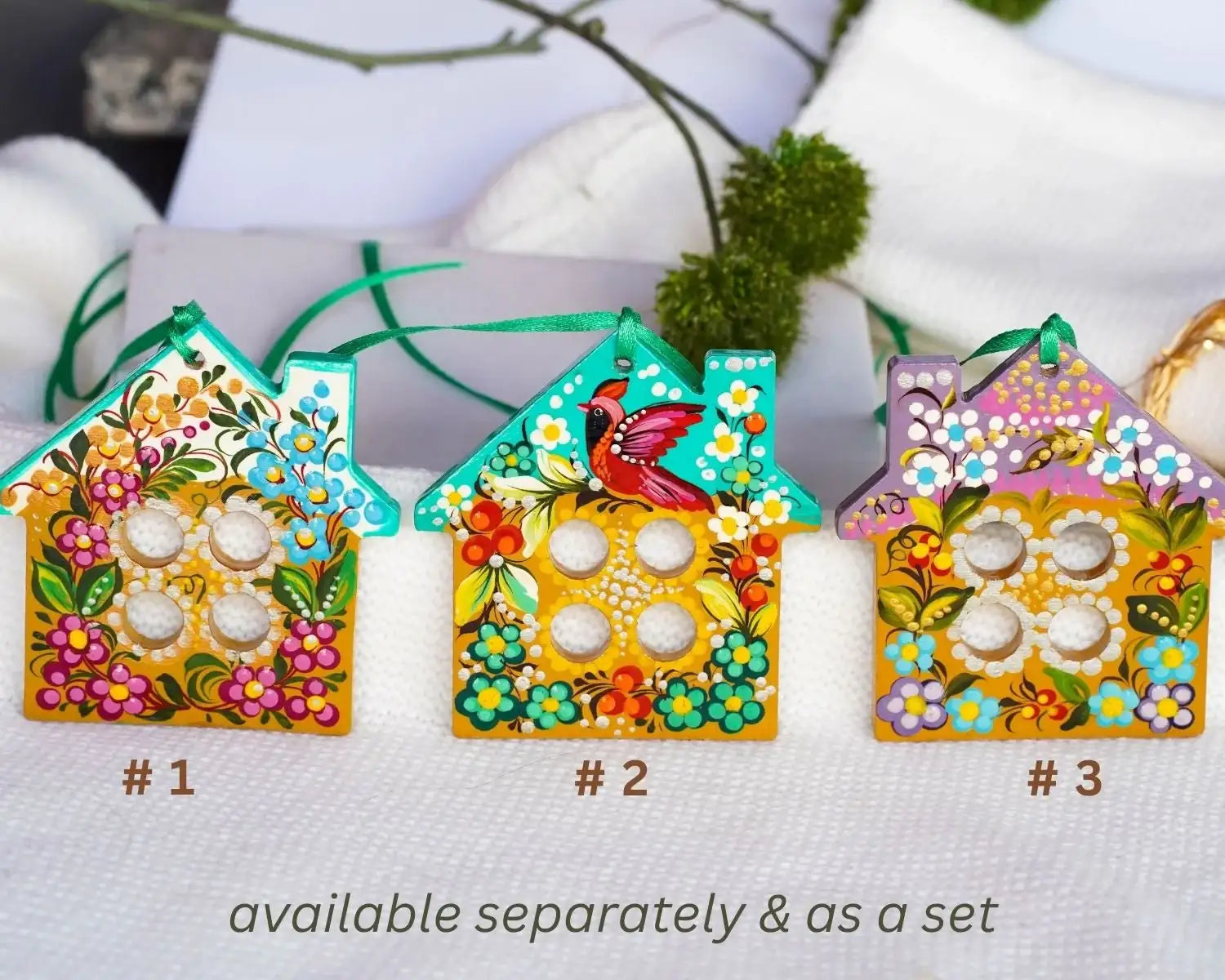 Gingerbread House Painted Wooden Christmas Ornament