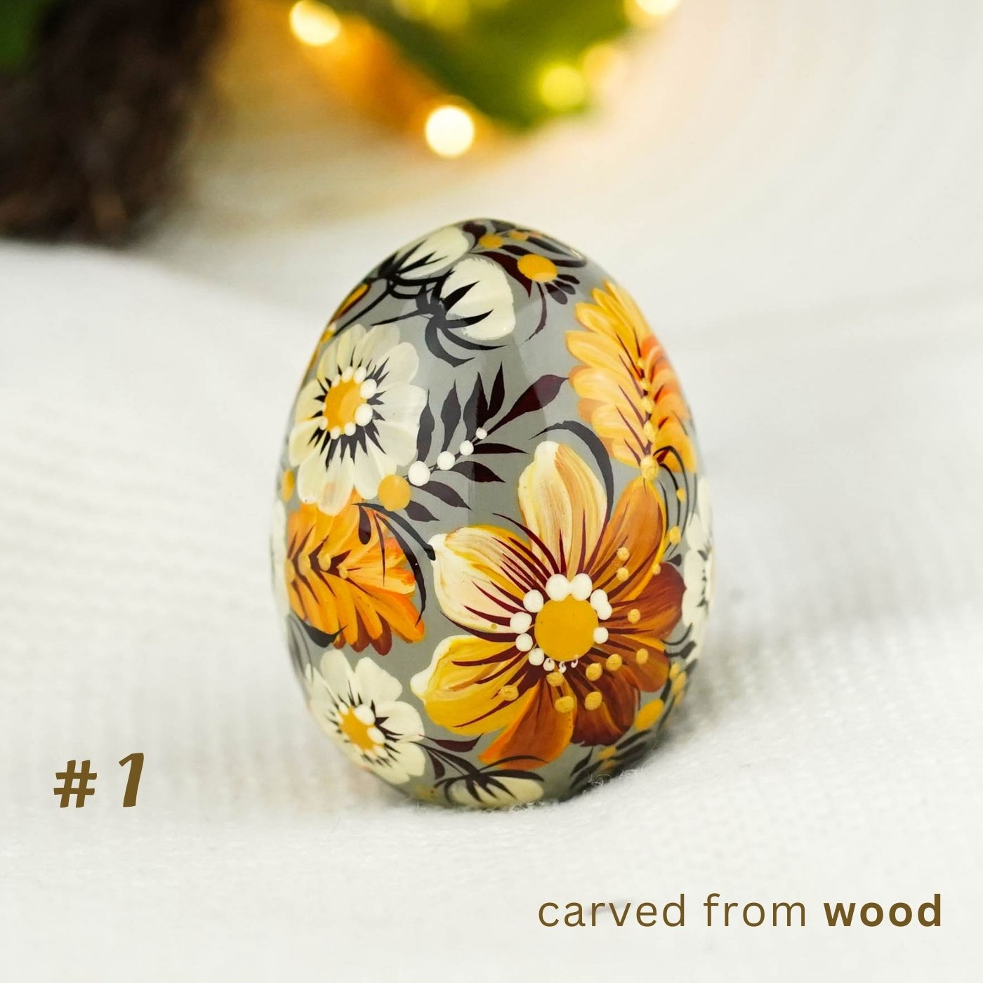 Painted Hummingbird Easter egg - Handmade bird Easter decoration