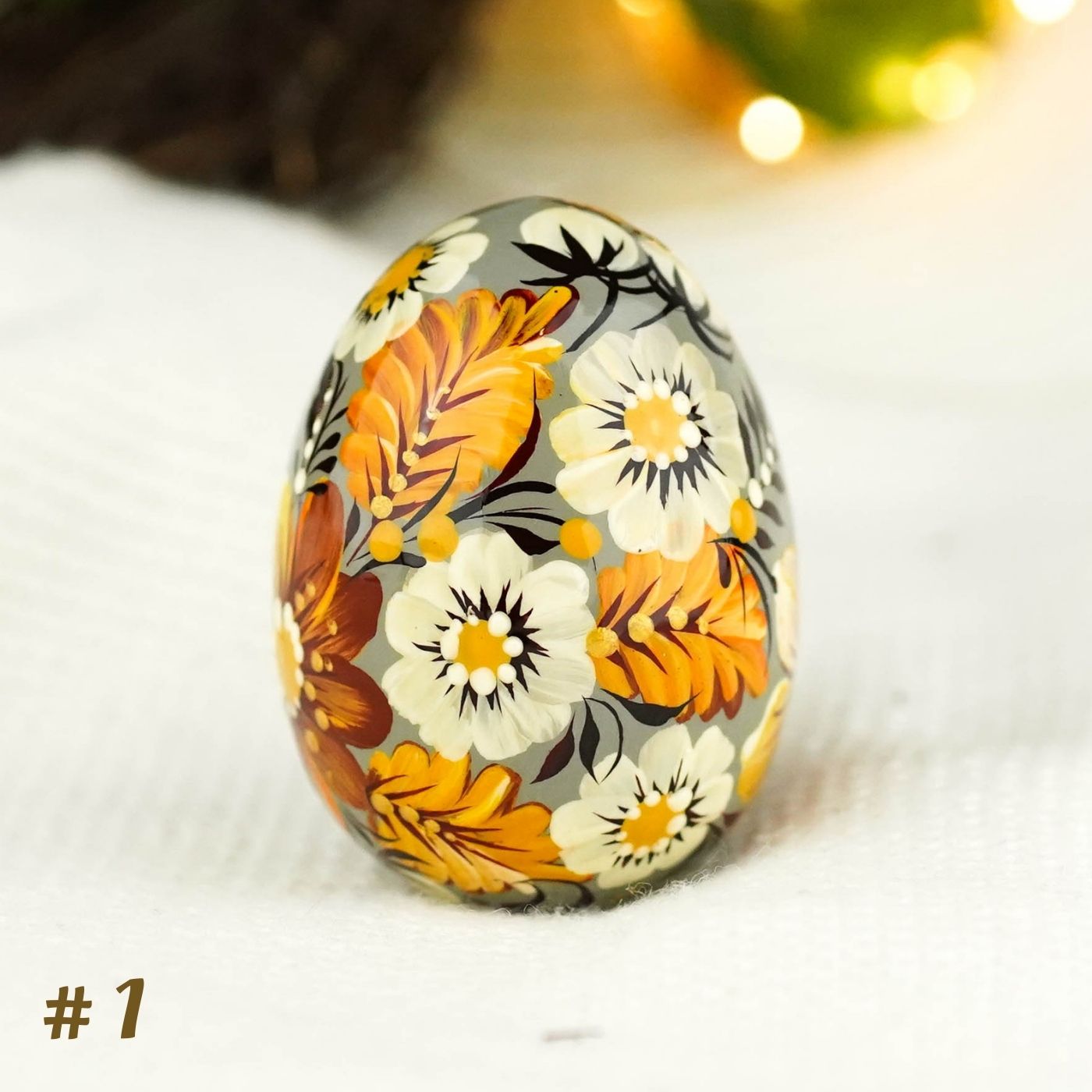 Painted Hummingbird Easter egg - Handmade bird Easter decoration