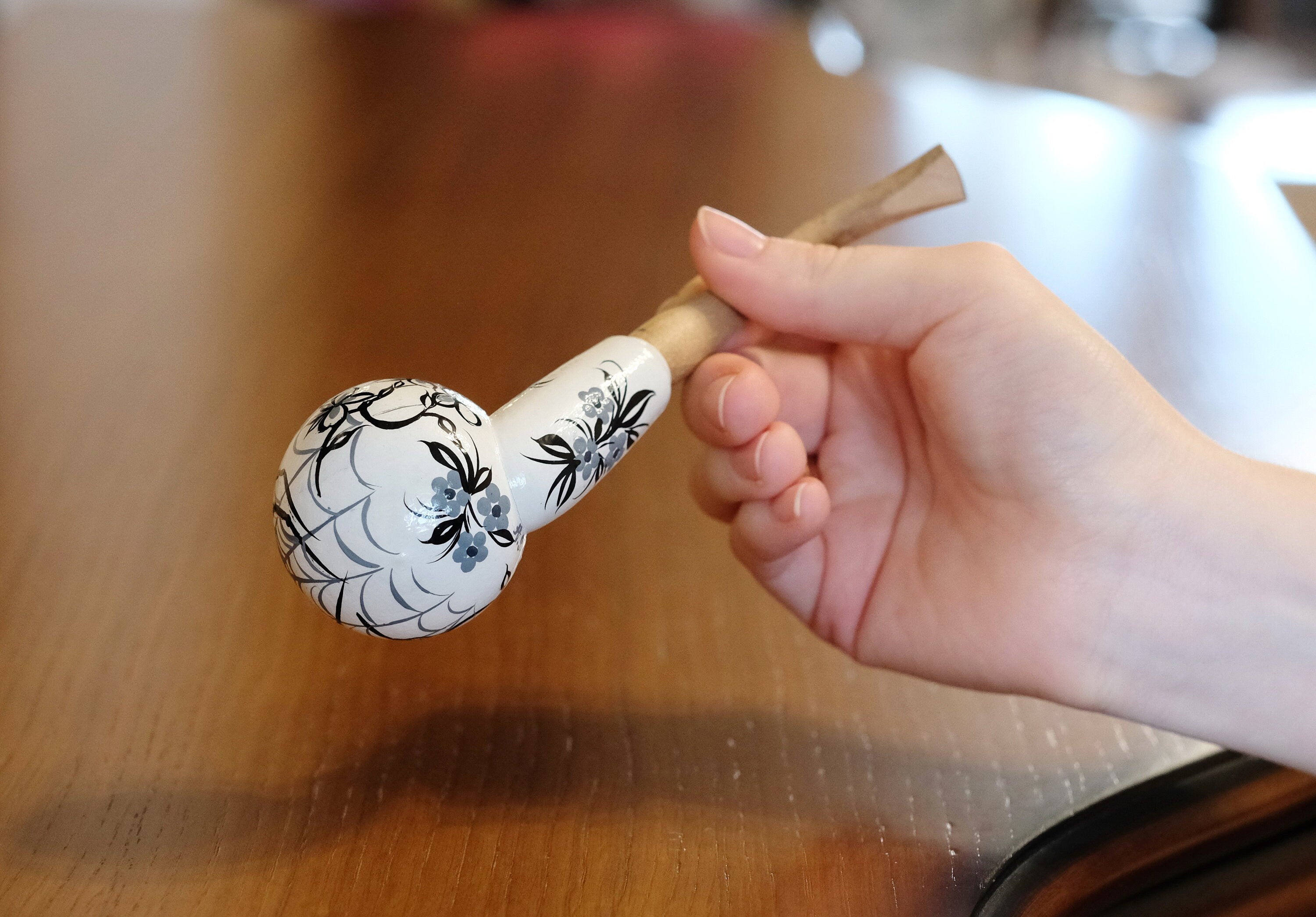 Painted Wooden Smoking Pipe - Personalized Spider Tobacco Pipe Made in Ukraine