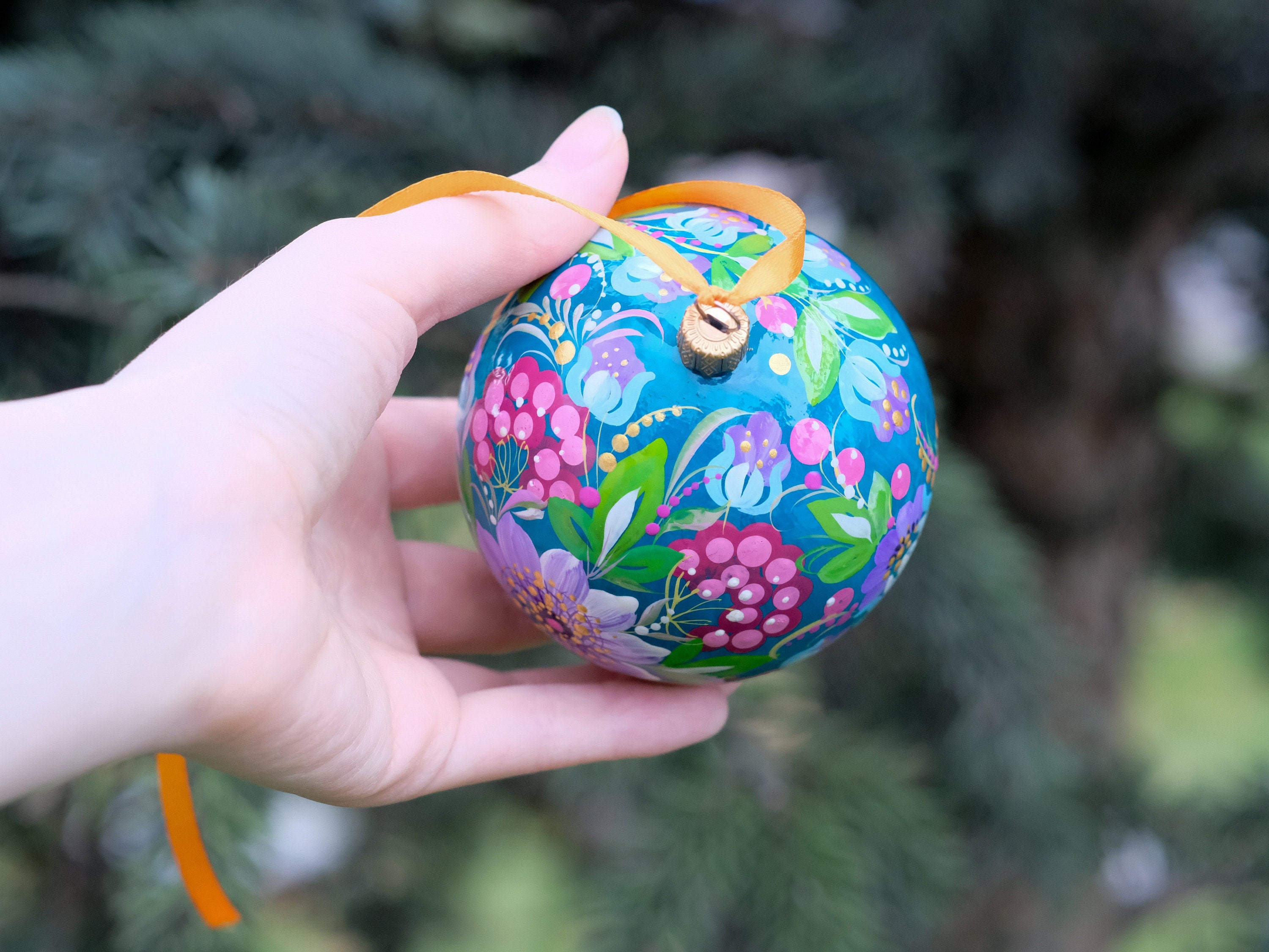 Personalized Painted Christmas Tree Ornament