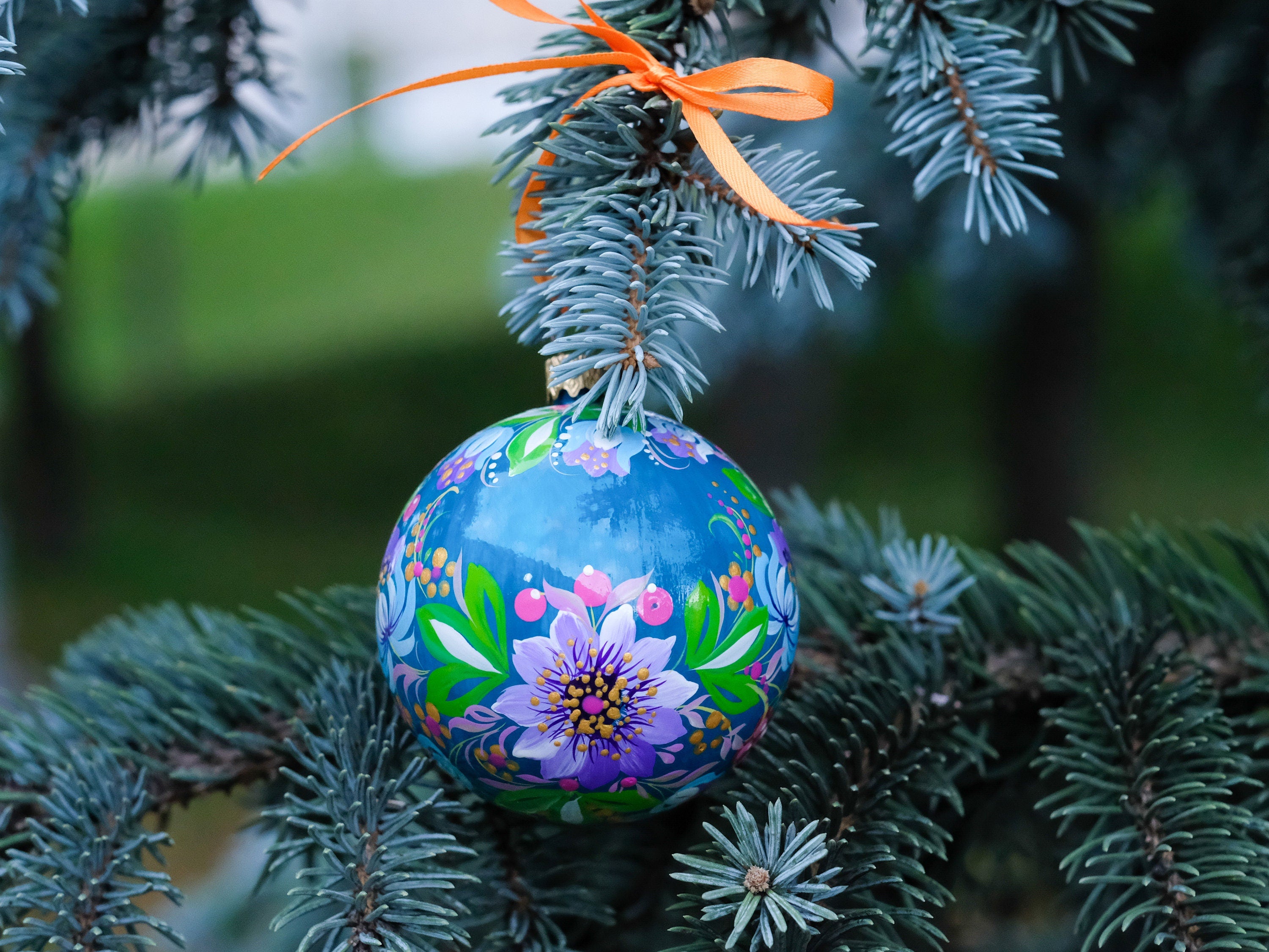 Personalized Painted Christmas Tree Ornament