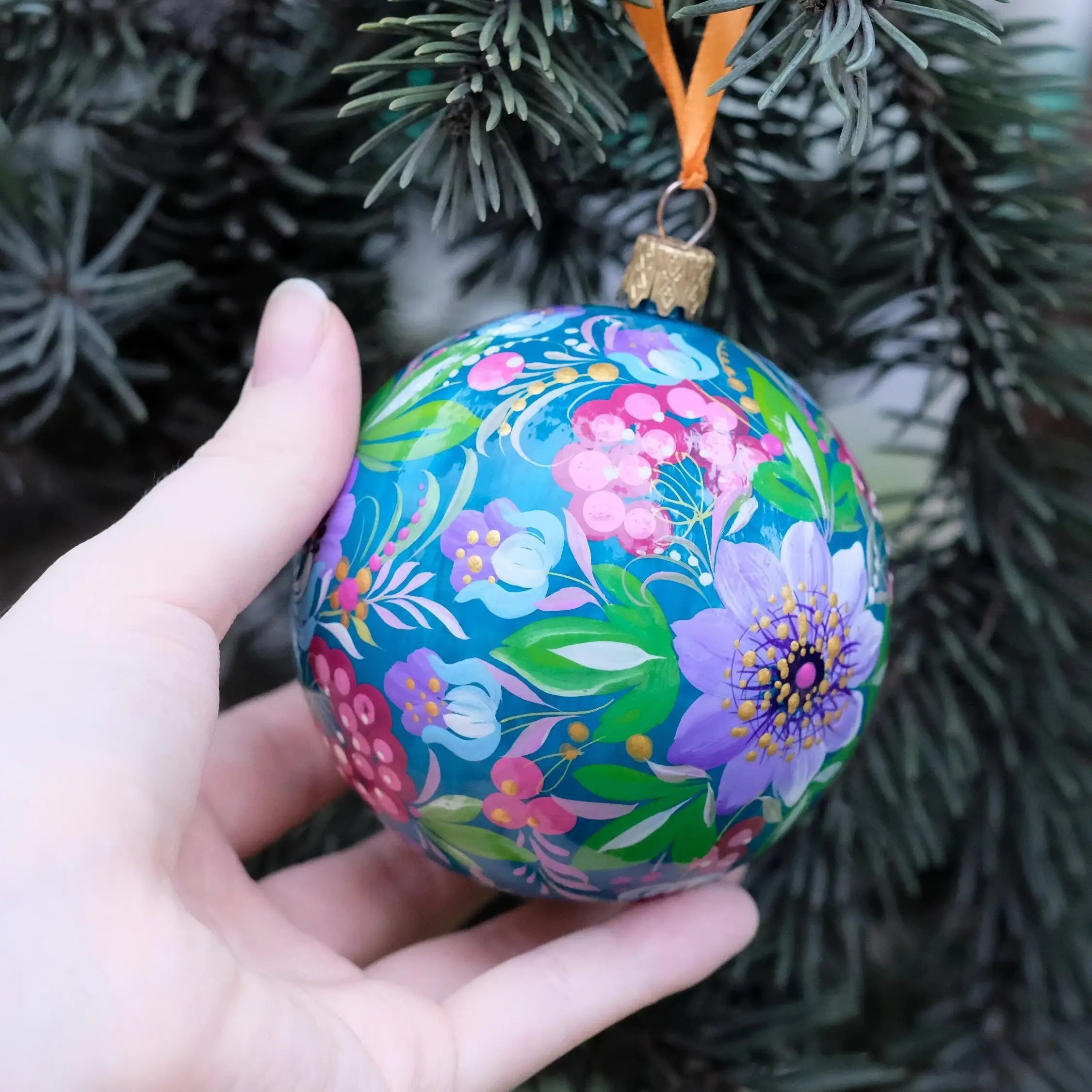 Personalized Painted Christmas Tree Ornament
