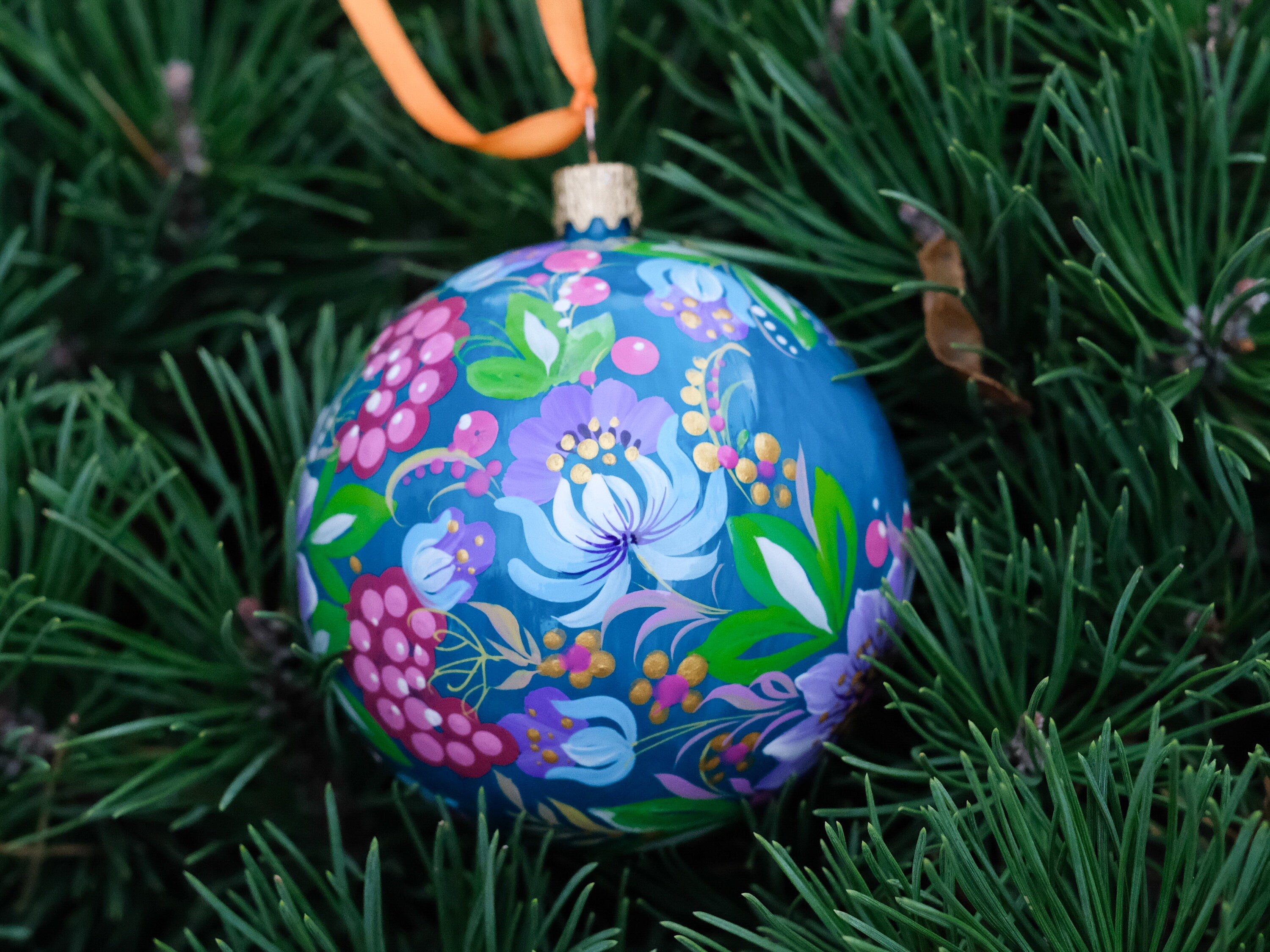 Personalized Painted Christmas Tree Ornament
