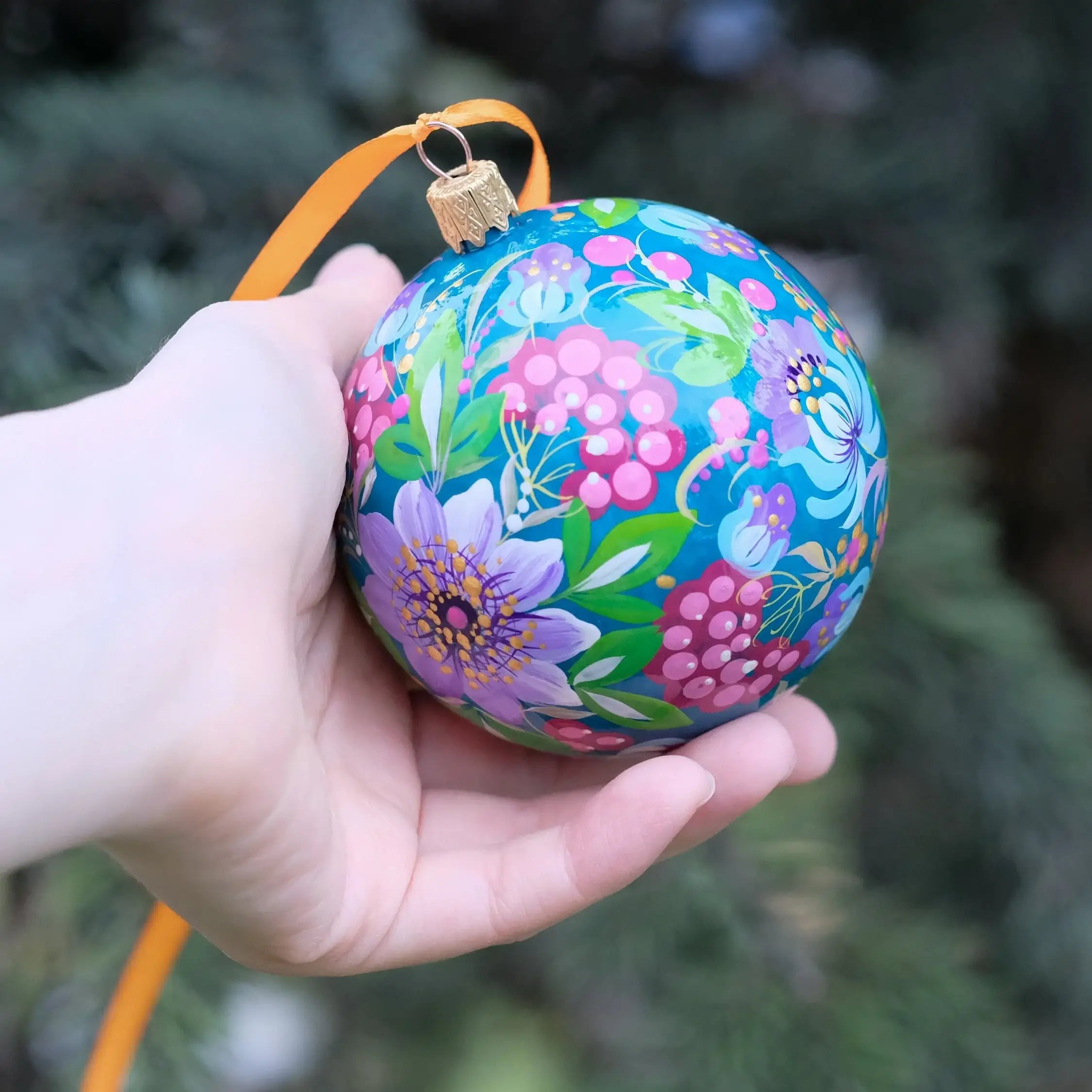 Personalized Painted Christmas Tree Ornament