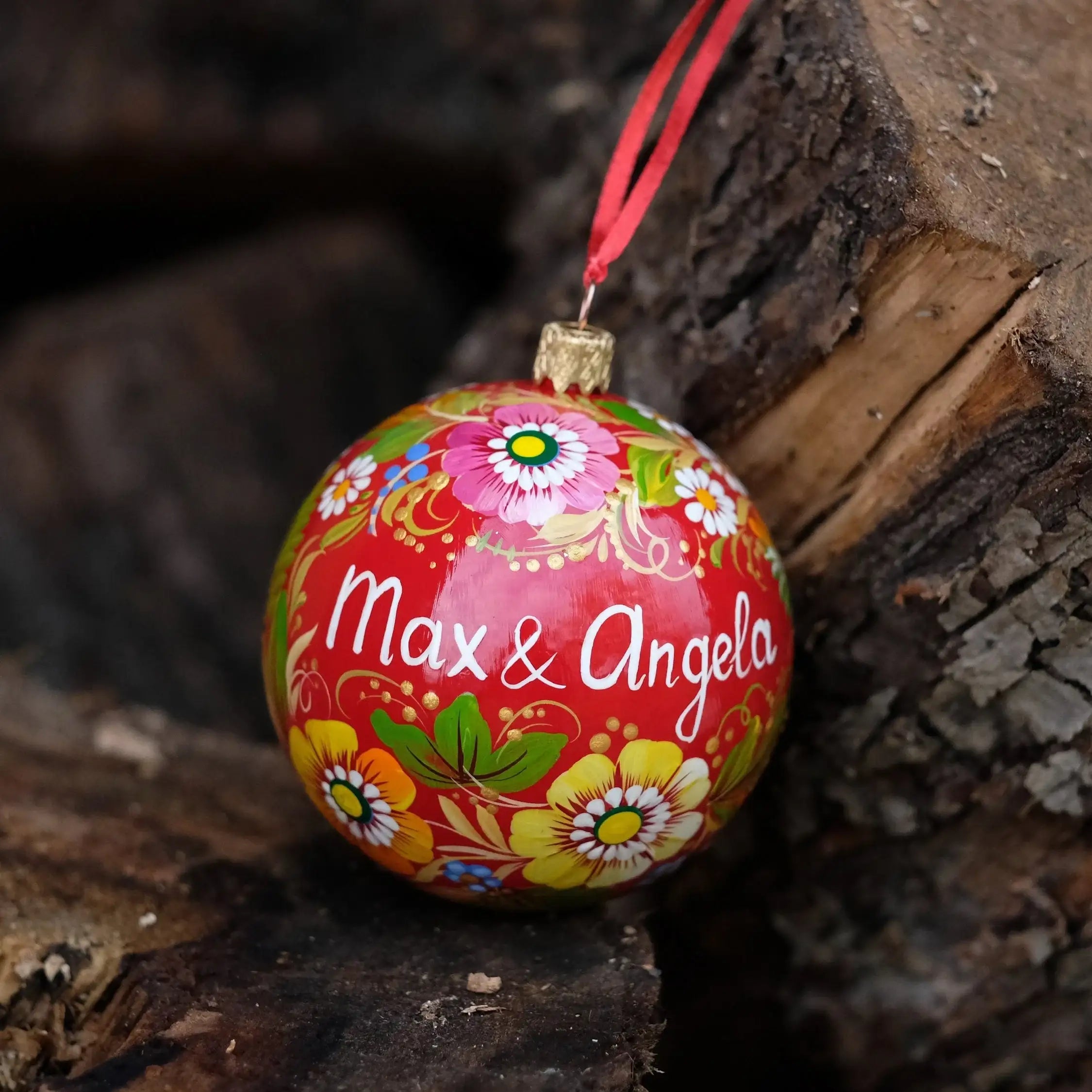 Personalized Painted Christmas Ornament